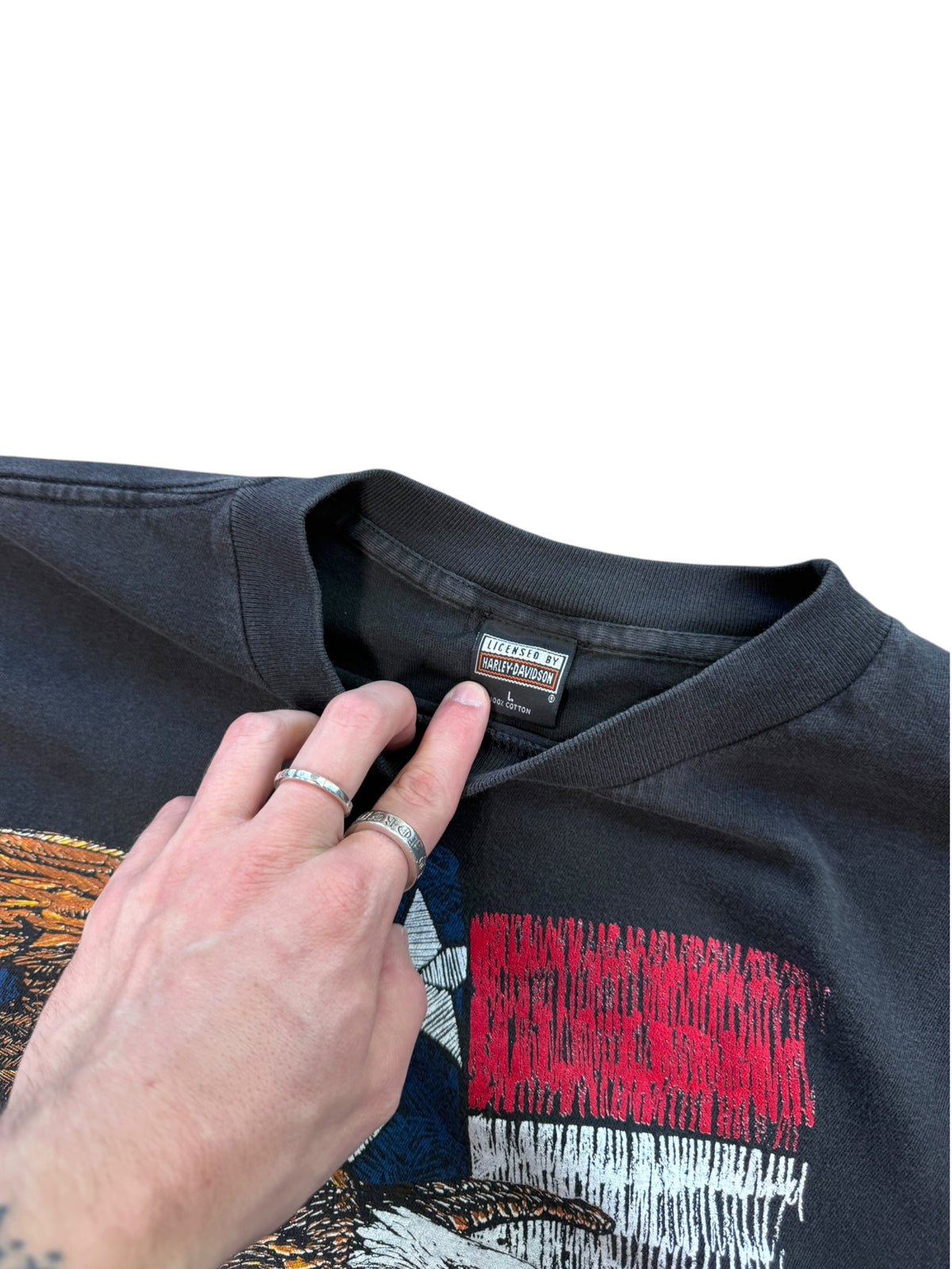 (L) 90’s Harley Davidson Feel The Freedom Tee