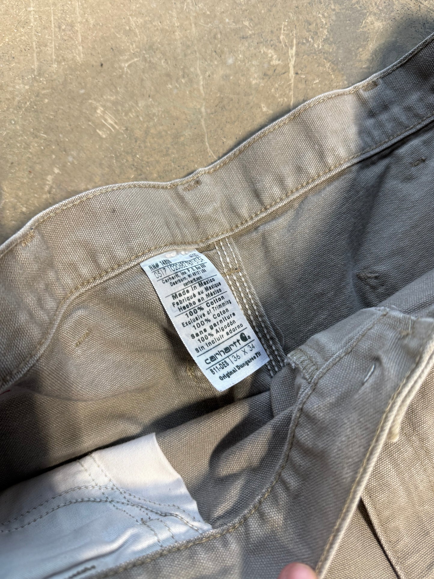 (36W) Vtg Carhartt Relaxed Work Shorts Grey