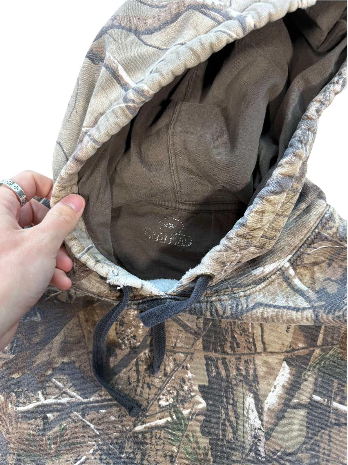 (M) Vintage Real Tree Camo Heavyweight Hoodie