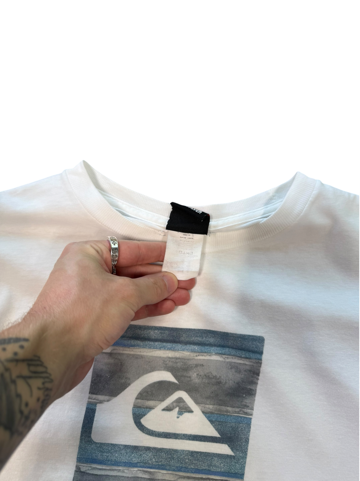 (L) Y2K Quicksilver Surf Logo White Tee