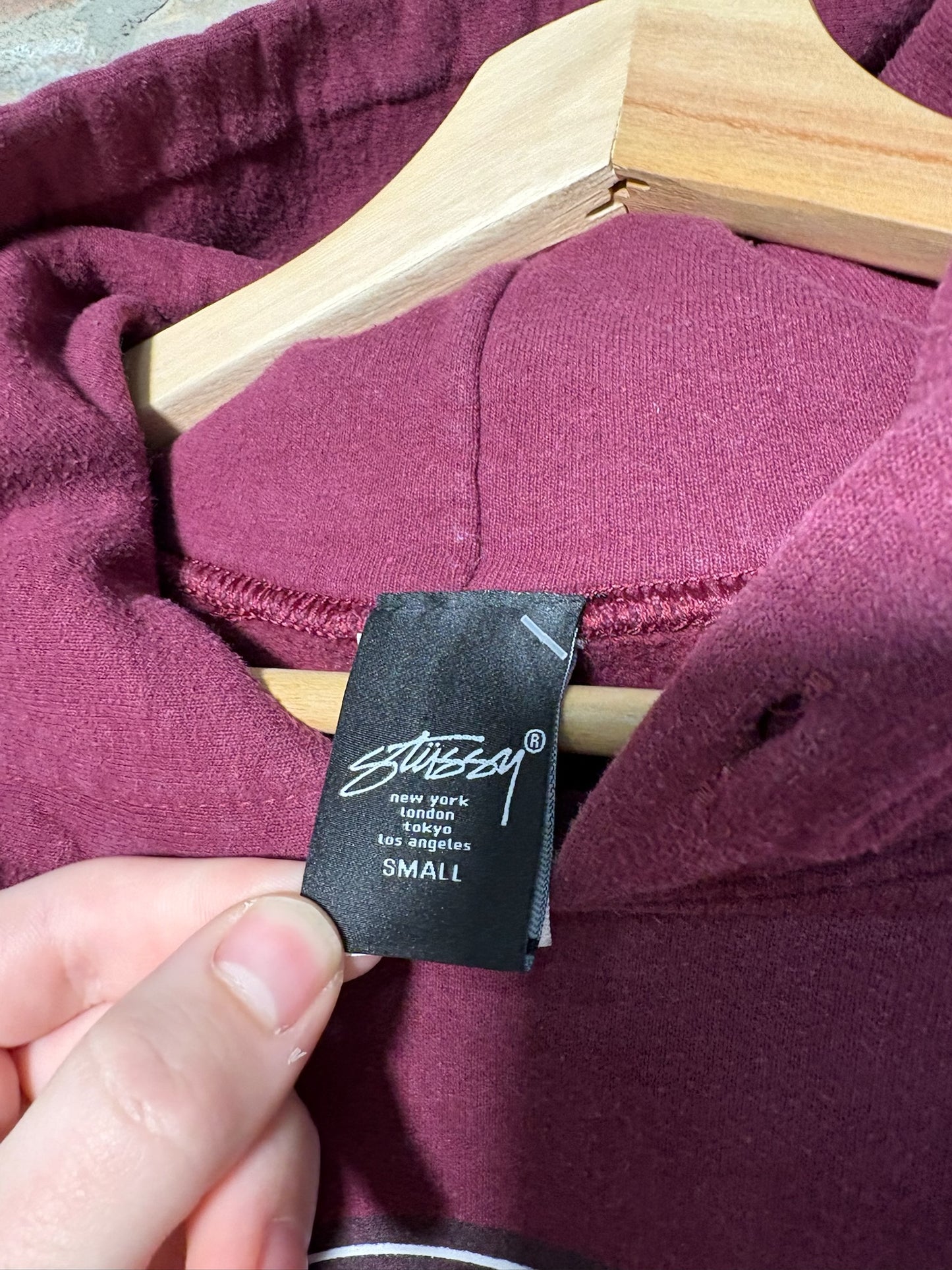 Stussy Tye Dye Logo Hoodie Sz S