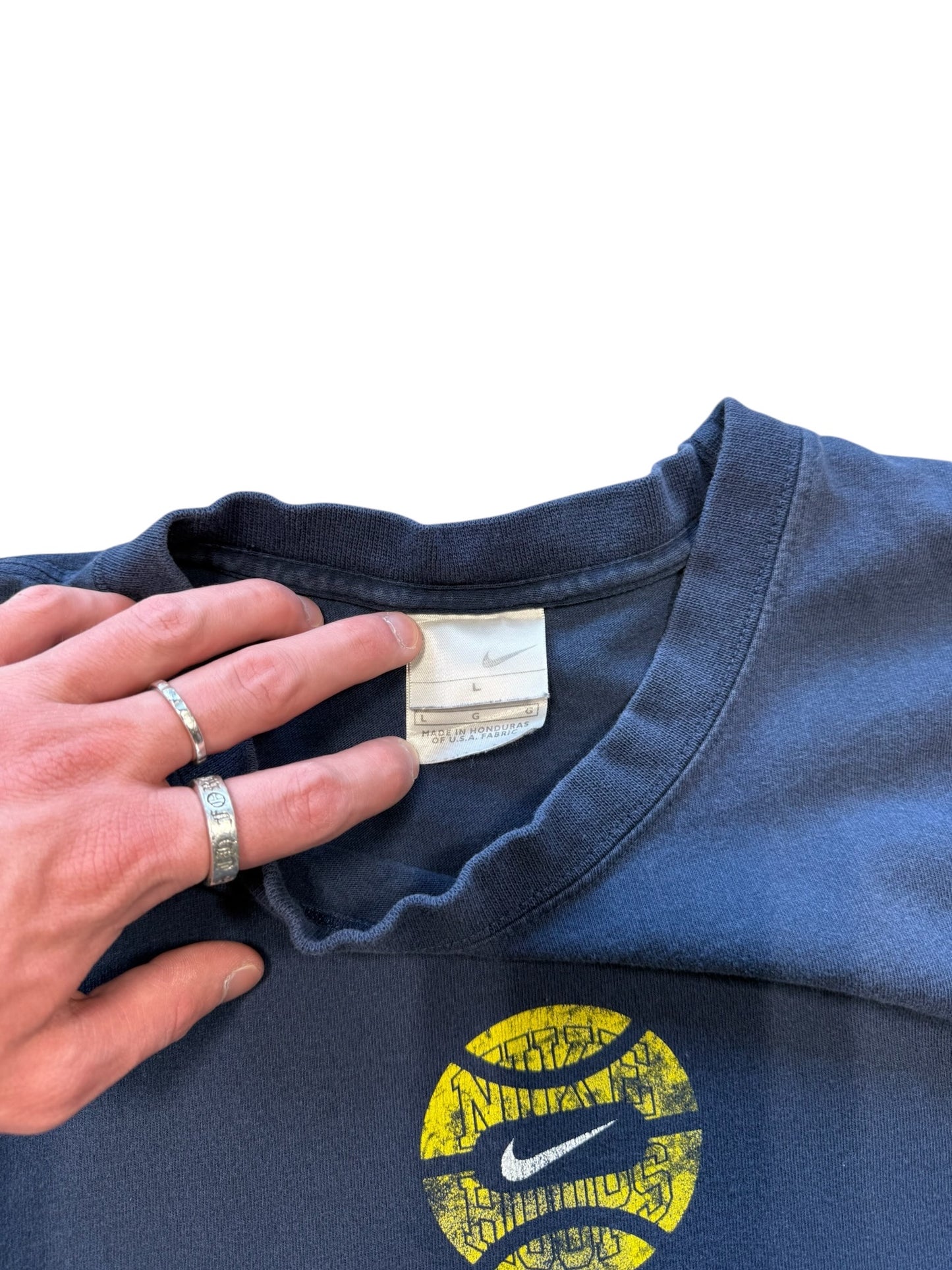 (L) Y2K Nike Hoops Navy Tee