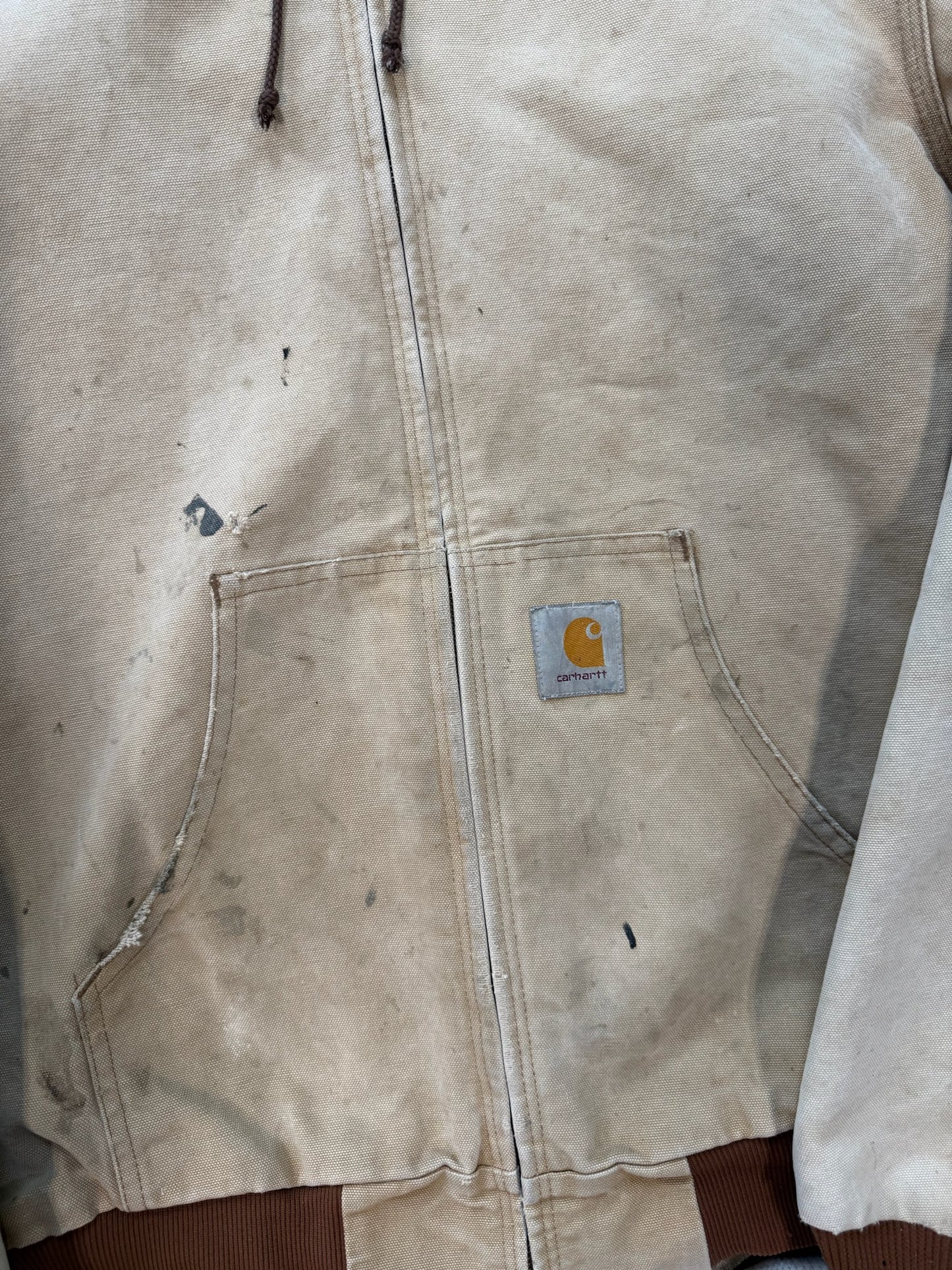 (XL) Y2K Trashed Carhartt Tan Active Jacket