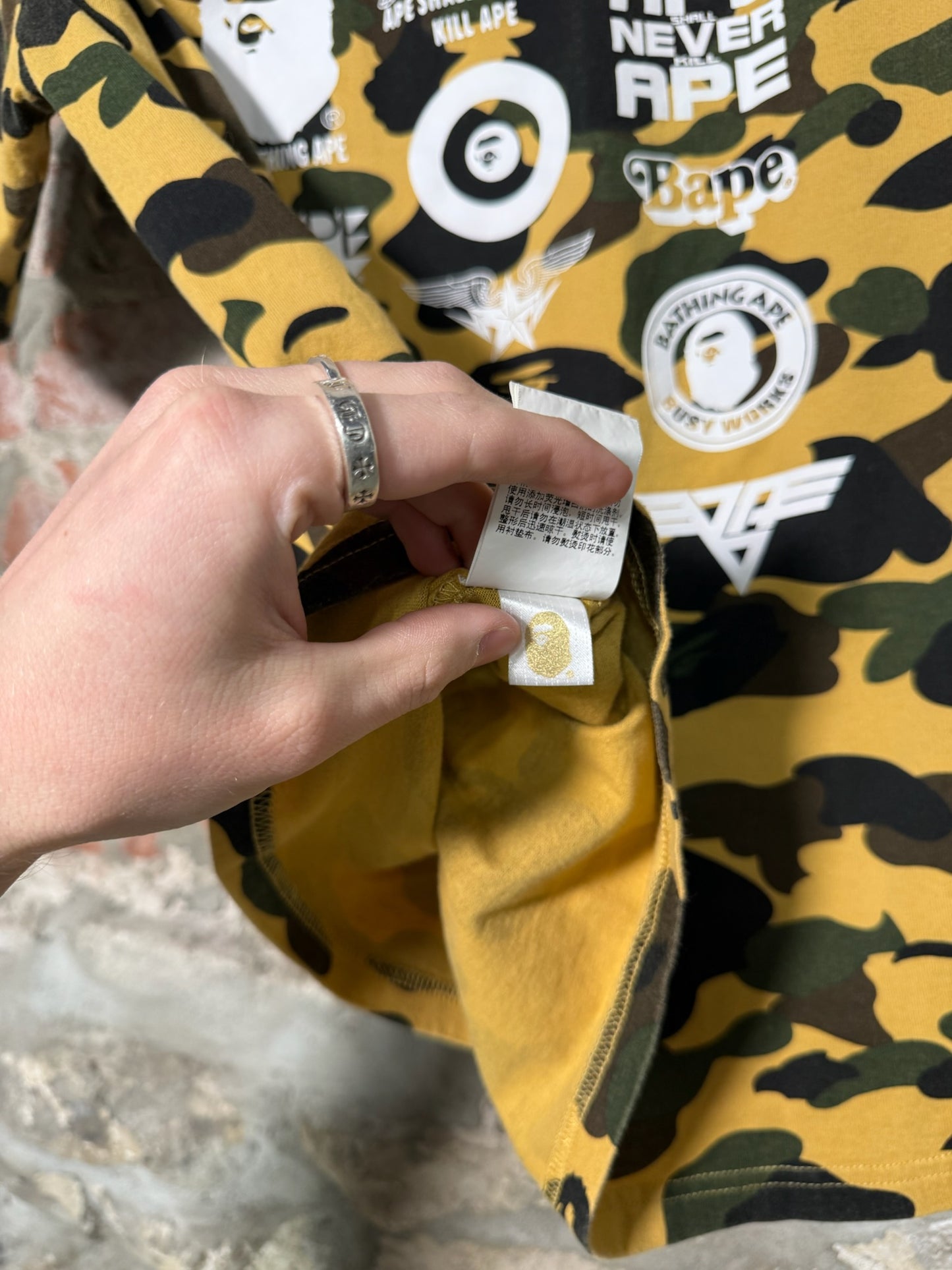 (M) Bape First Camo Logos T Shirt