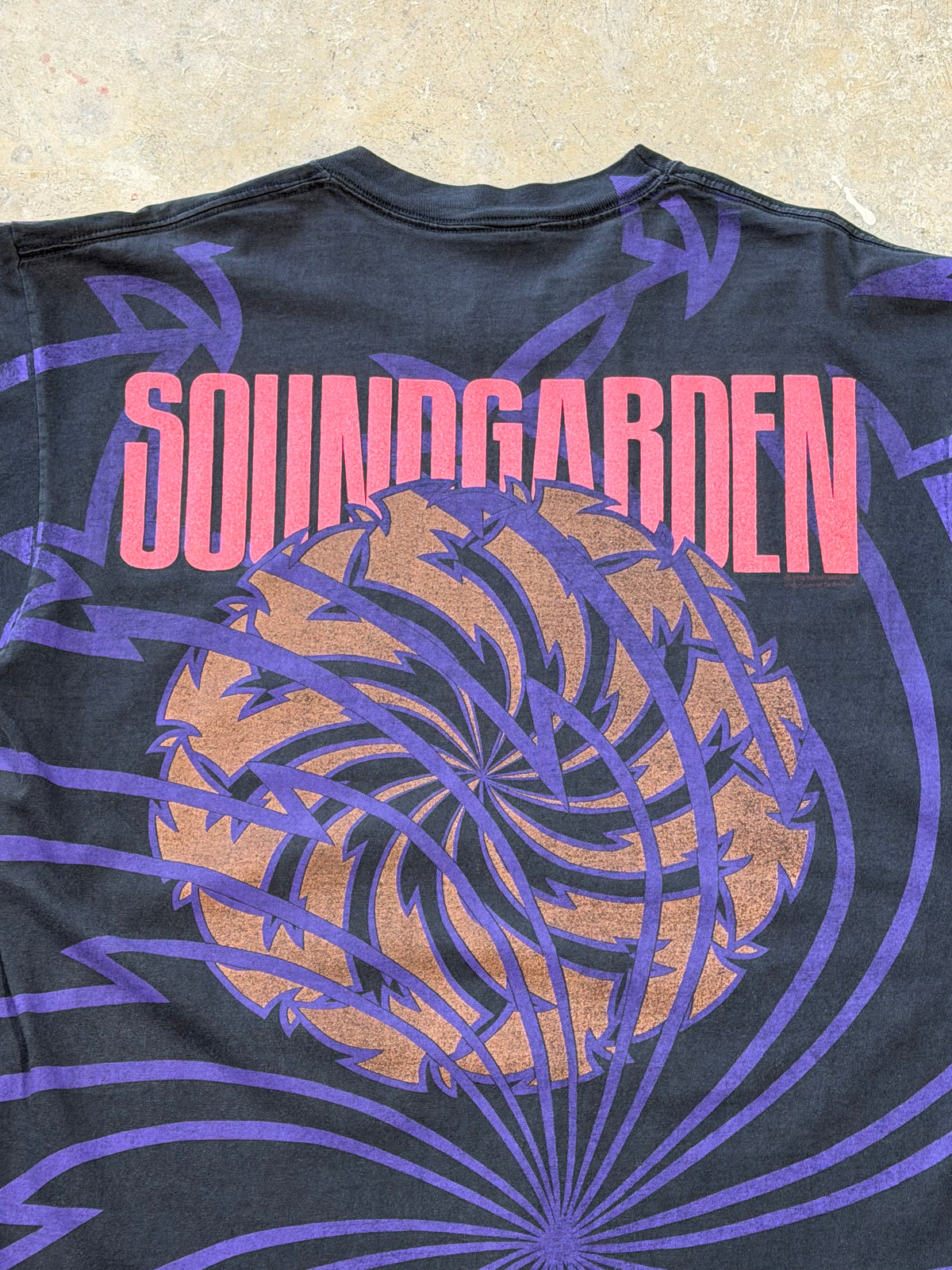 Vintage 1992 Soundgarden Bad Motor Finger AOP Tee