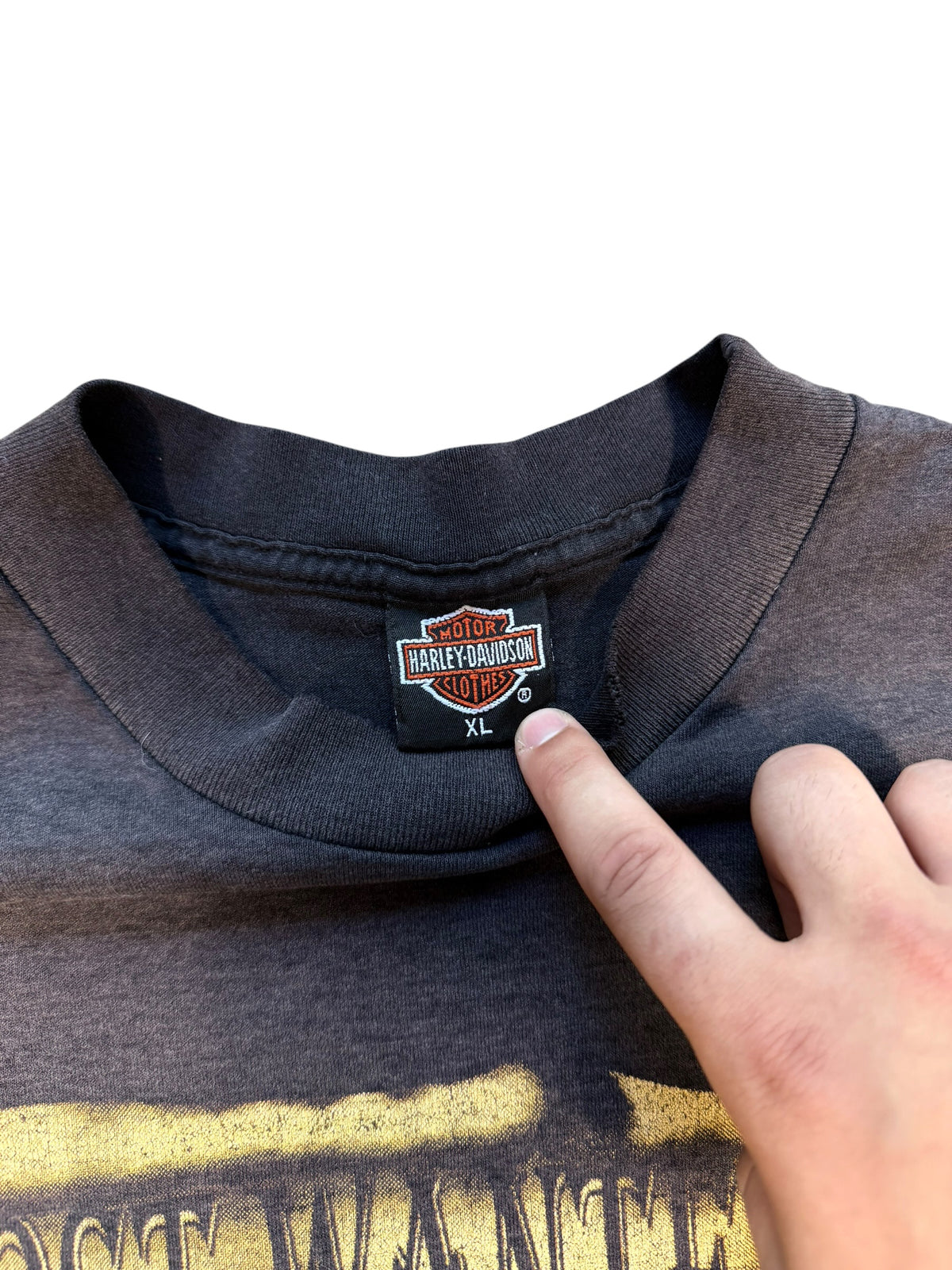 (XL) Vintage 1992 3D Emblem Harley Davidson Most Wanted T-Shirt