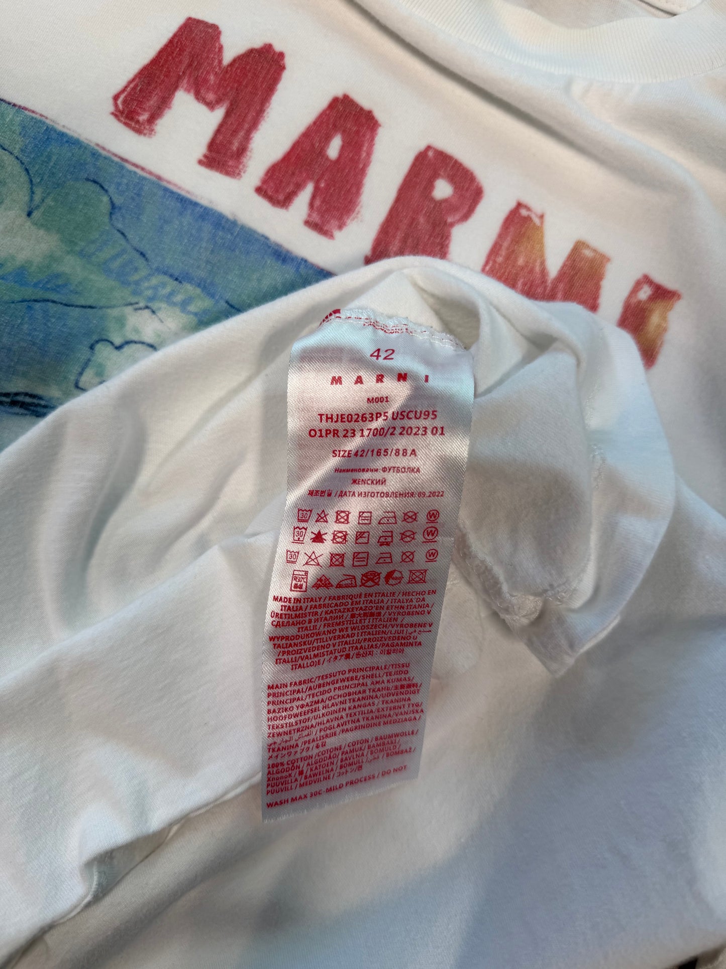 (M) Marni illustration Watercolour Tee