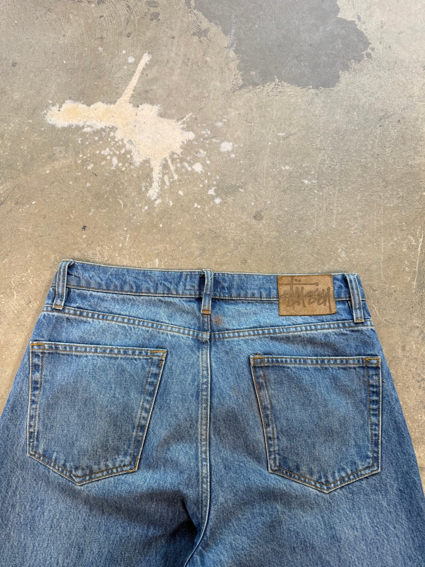 (32W) Stussy Classic Wide Leg Jeans