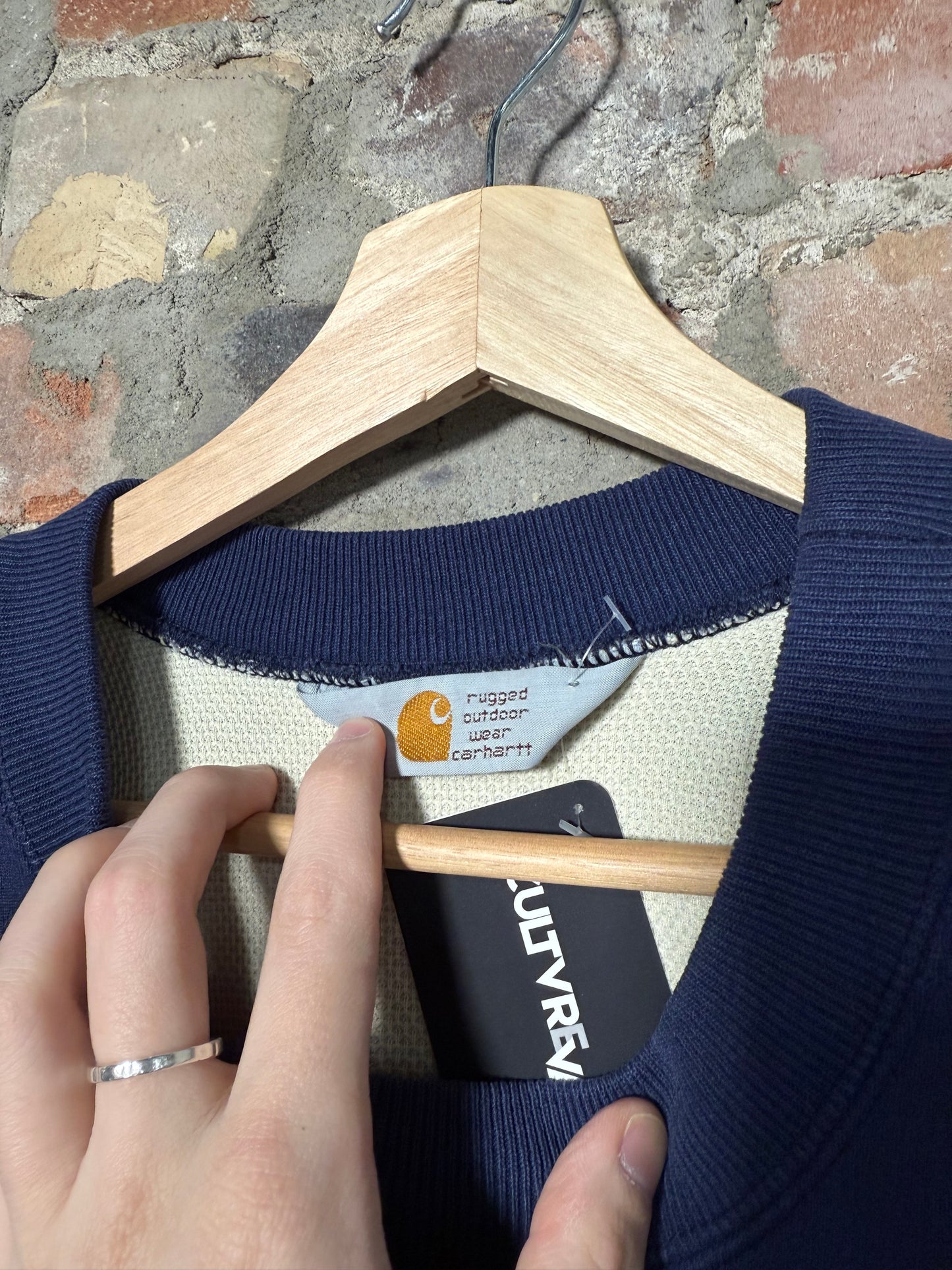 90’s Carhartt Double Lined Navy Crewneck Sz XL