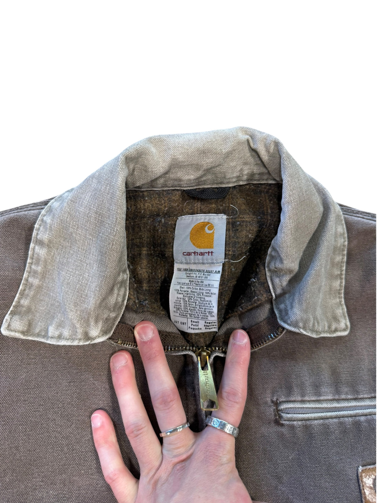(S) Vintage Carhartt J97 Faded Detroit Jacket
