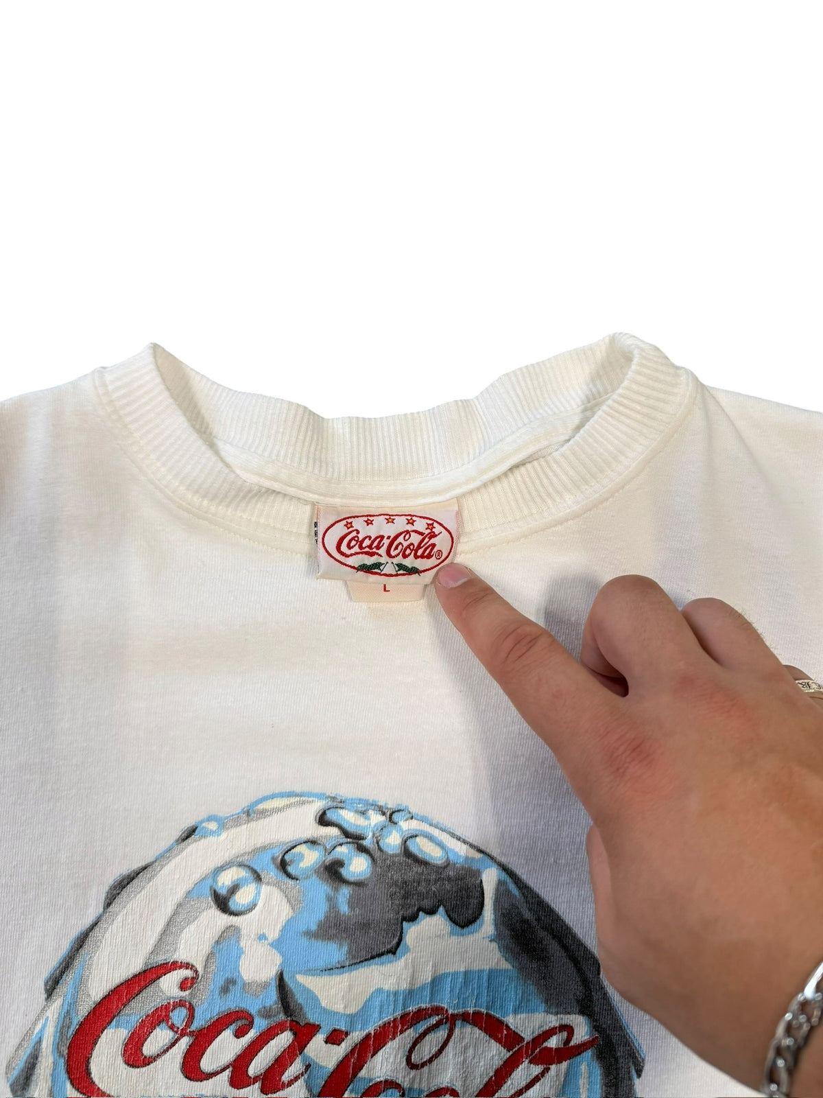 (L) 1993 Coca Cola Bottle Cap Art Tee
