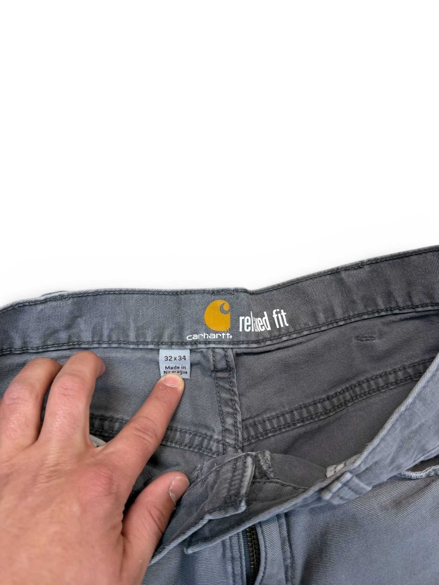 (32") Vtg Carhartt Grey Cargo Pants