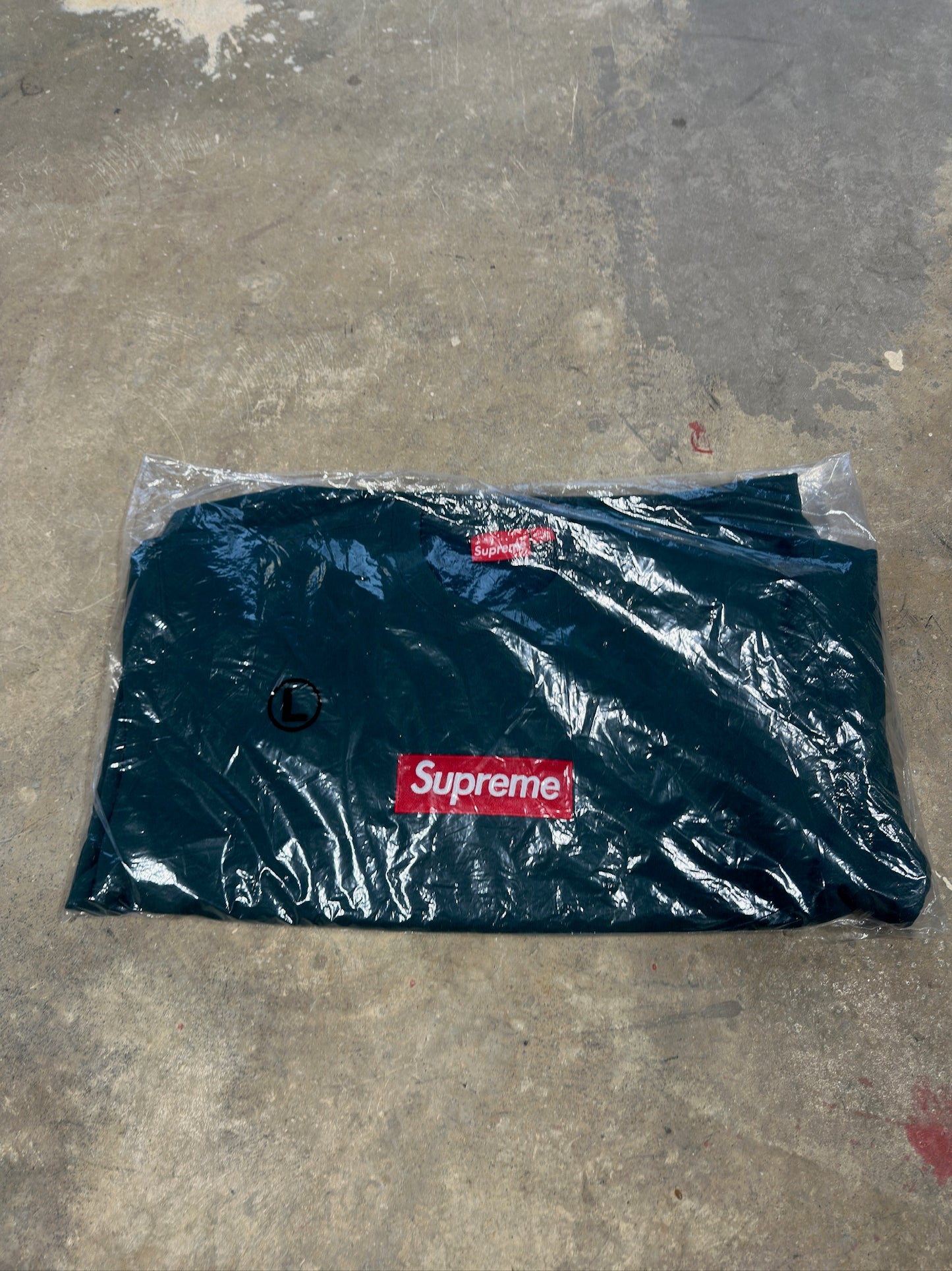 Supreme Box Logo Crewneck Dark Pine Sz L