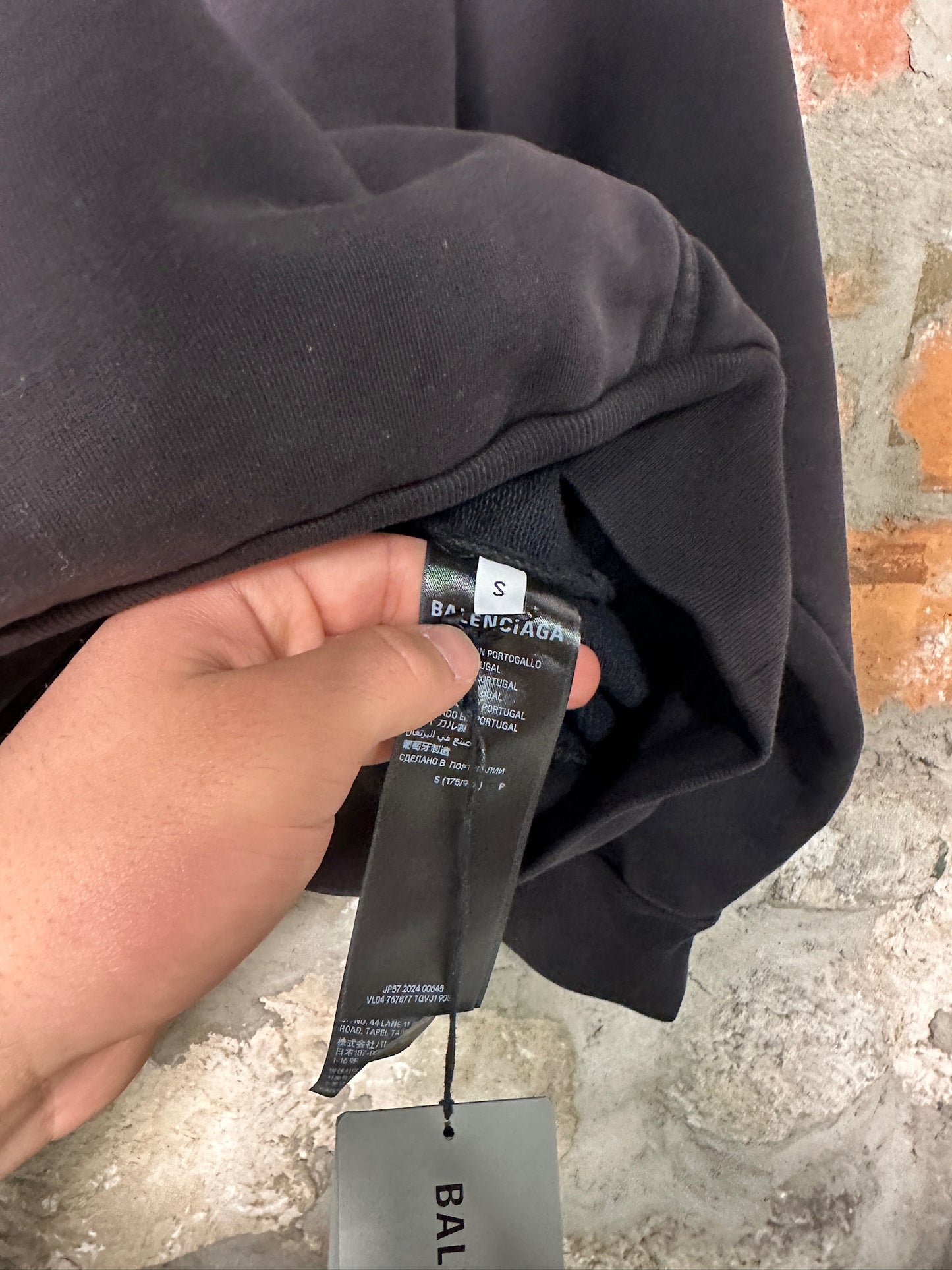 (M) Balenciaga Institutional Hoodie Black