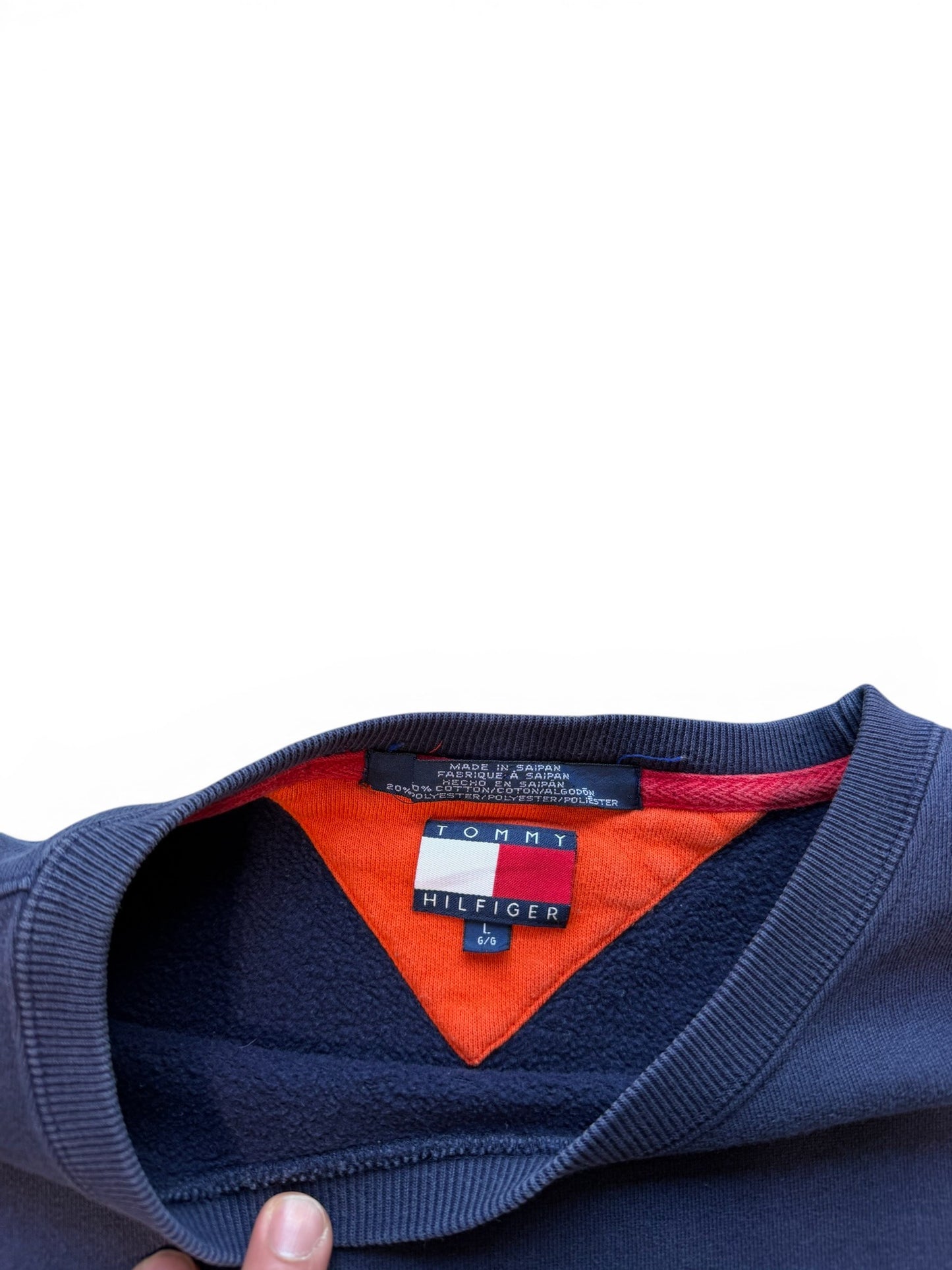 (L) Vintage Tommy Hilfiger Navy Sweater
