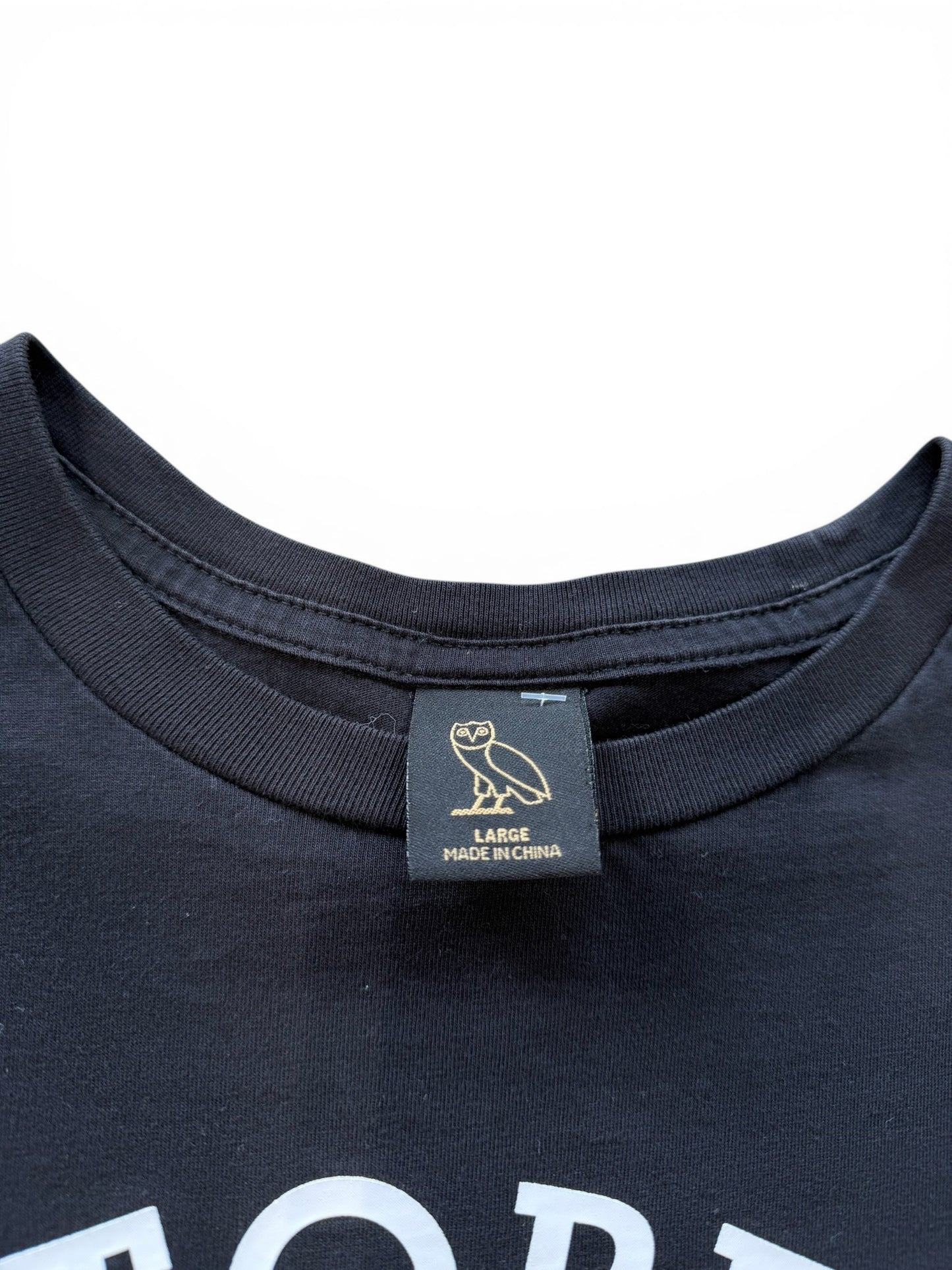 (L) OVO Collegiate Black Long Sleeve Shirt