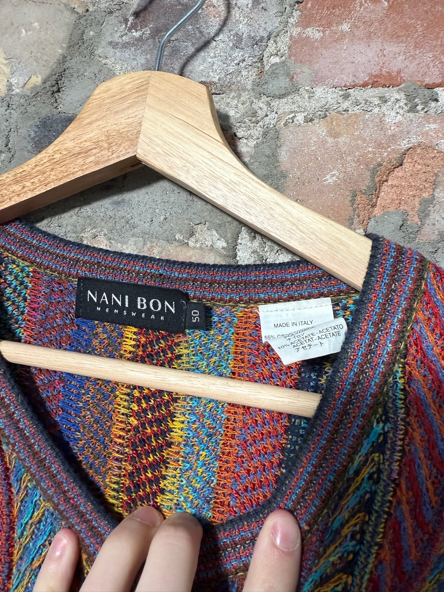 Vtg Nani Bon Knit Sweater Sz M