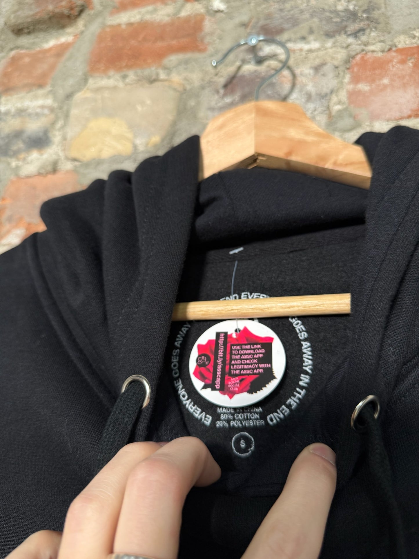 Anti Social Social Club Floral Hoodie Sz S