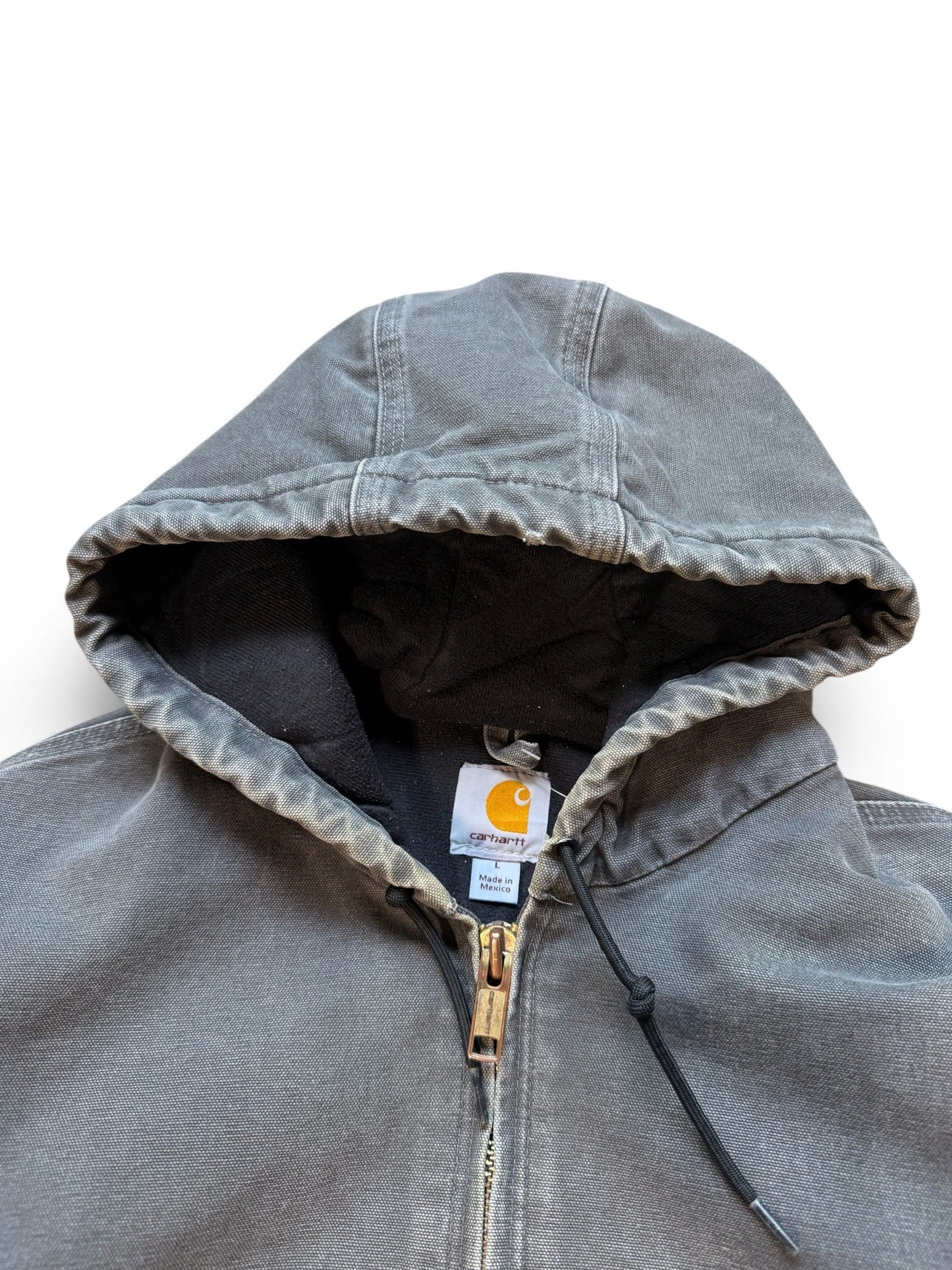 (L) Vintage Carhartt Grey Hooded Jacket