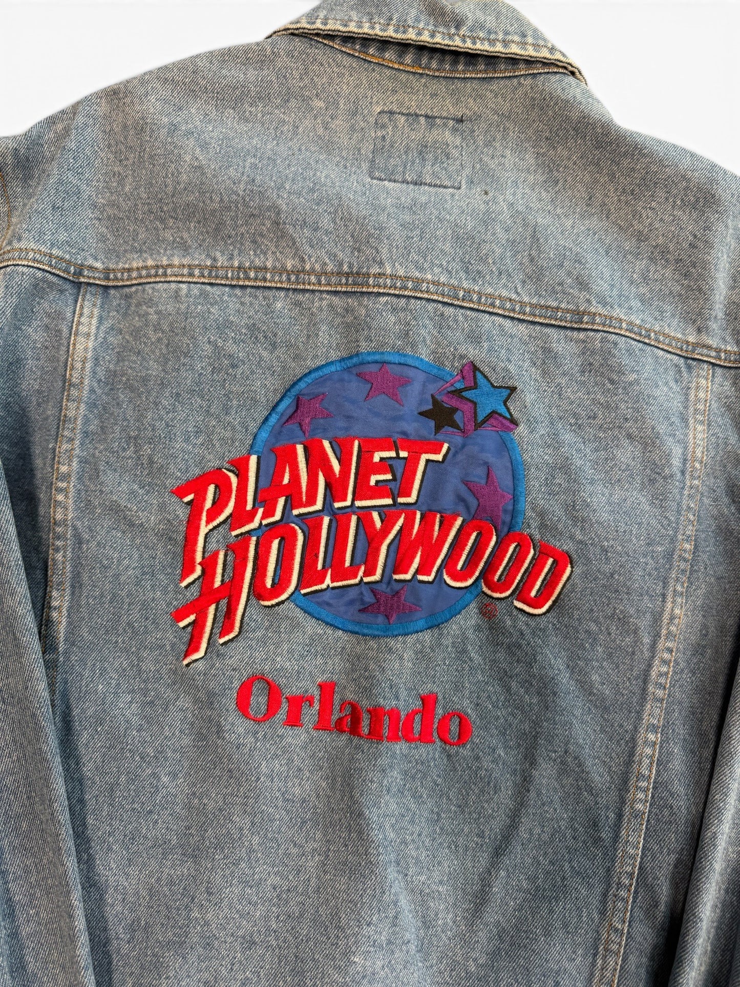 (M) Vintage 90s Planet Hollywood Orlando Denim Jacket