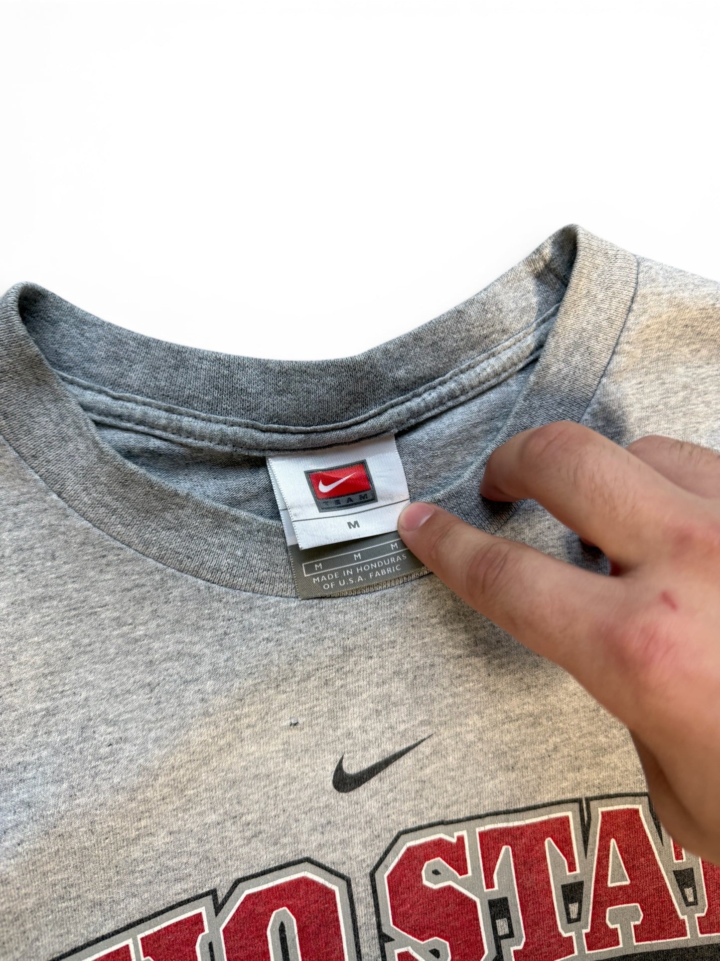 (M) 2007 Nike Ohio State Buckeyes Football Grey T-Shirt