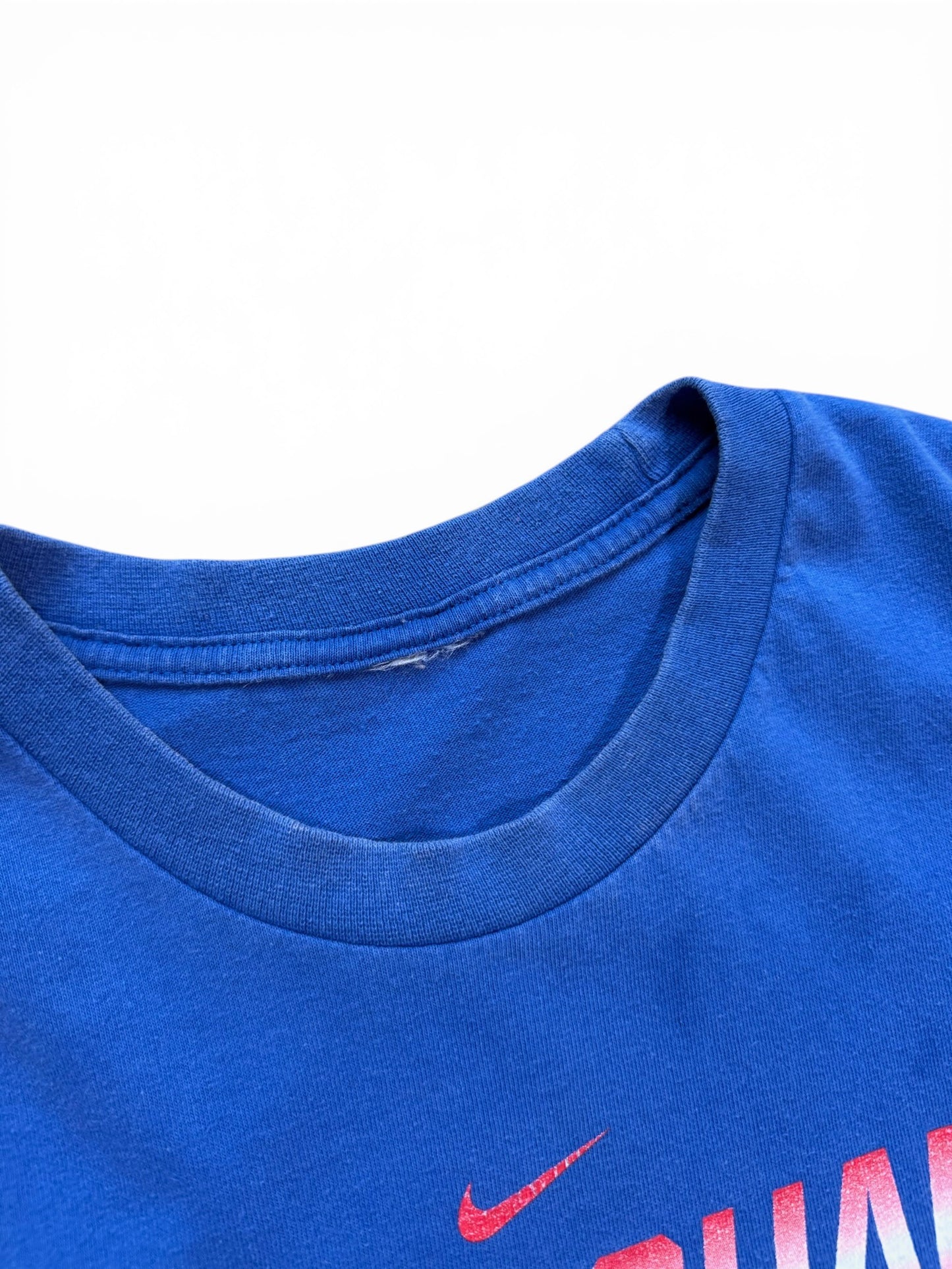 (L) 00s Nike Rock Chalk Kansas Blue T-Shirt