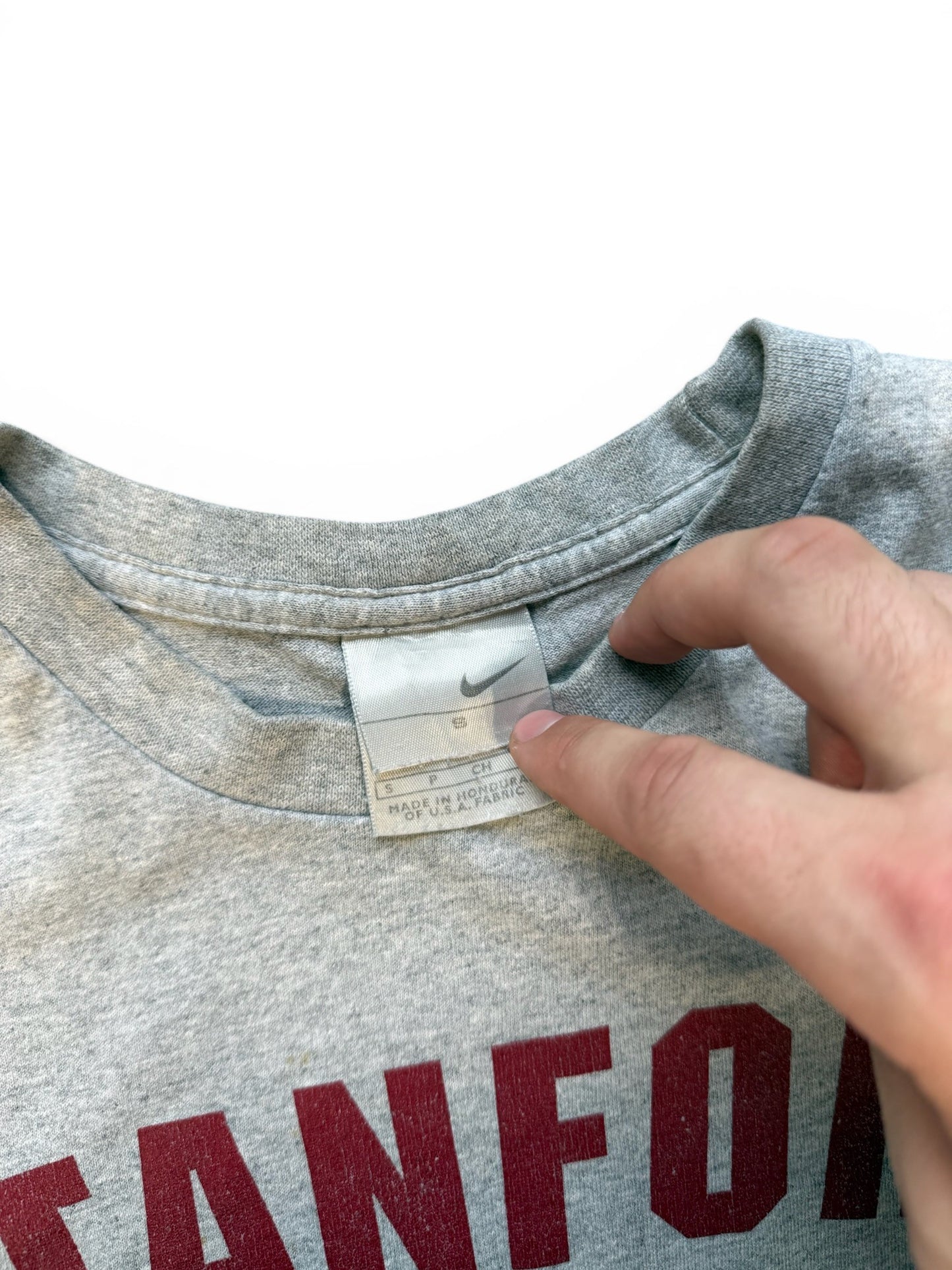 (S) 00s Nike Standford Track & Field Grey T-Shirt