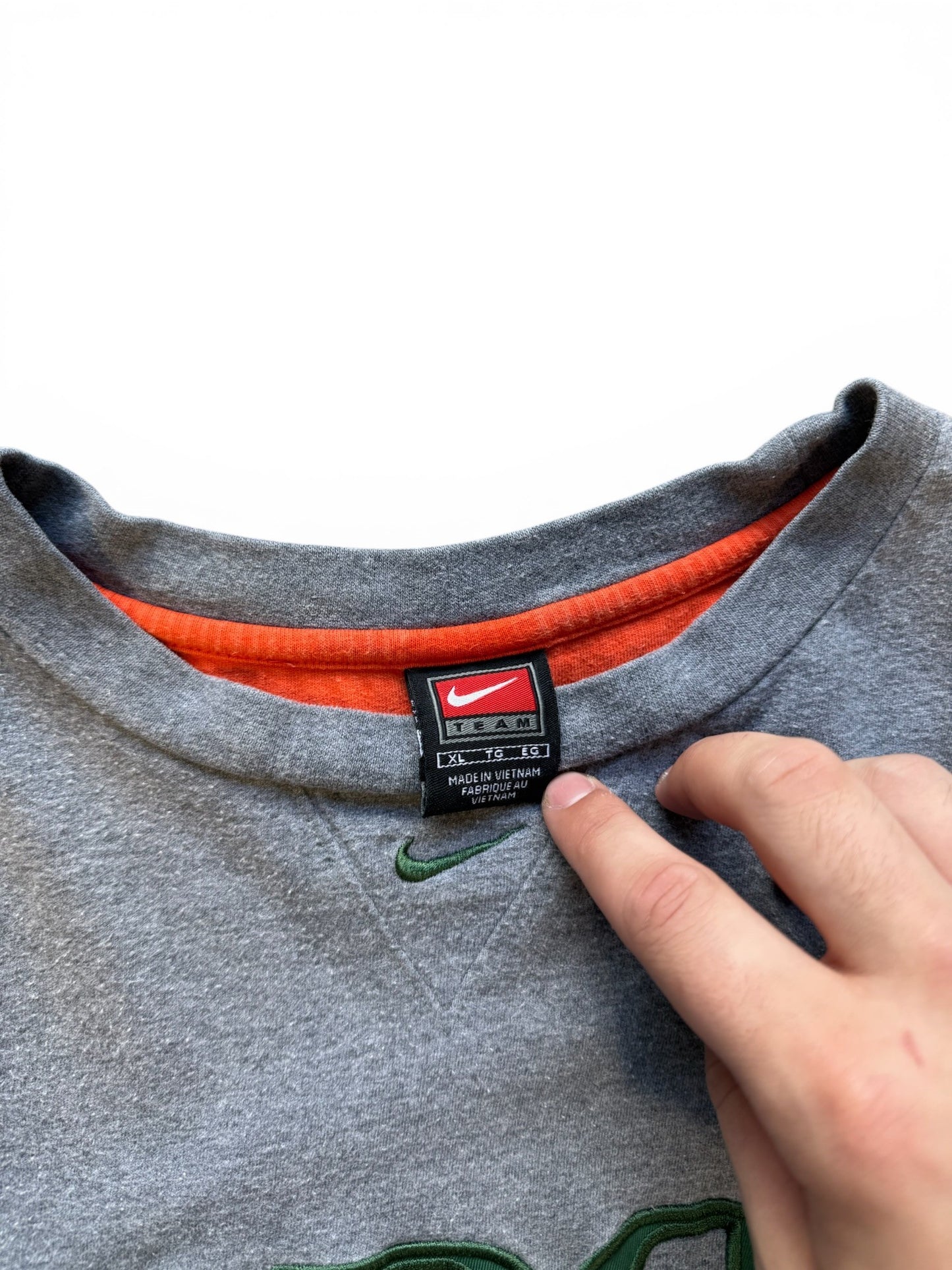 (XL) 00s Nike University Of Miami Grey T-Shirt