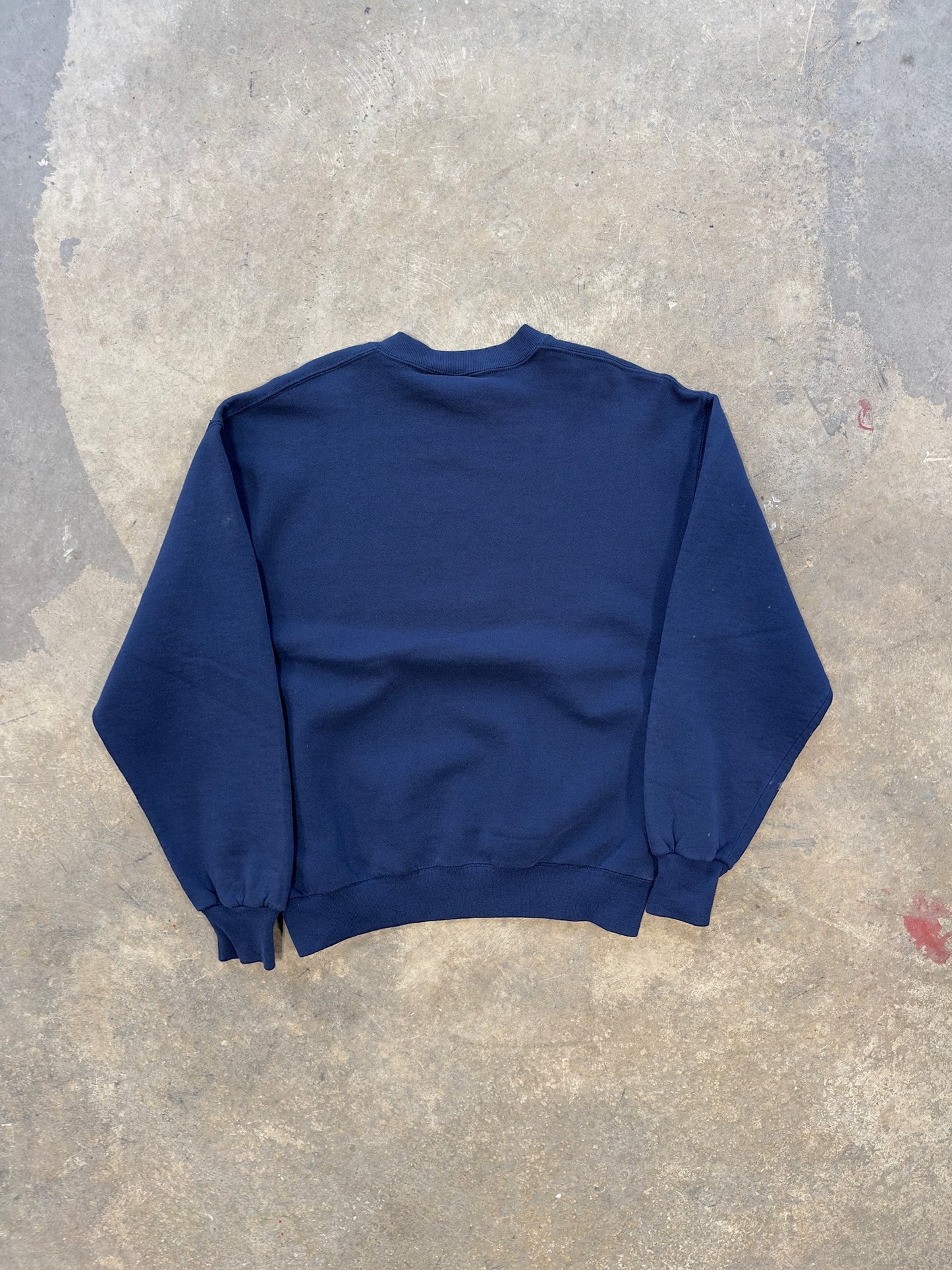 (L) Vtg Russell Athletics Navy Crewneck