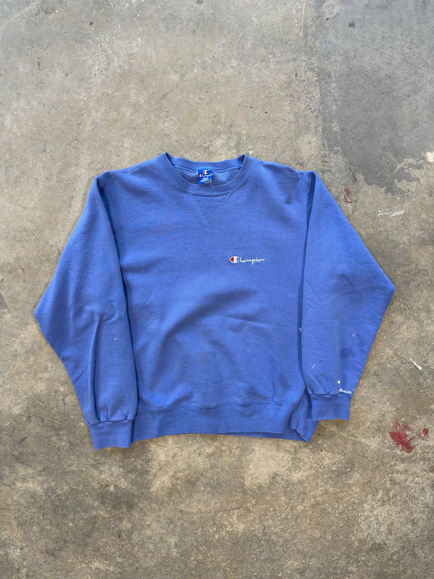 (L) 90s Champion Purple Crewneck