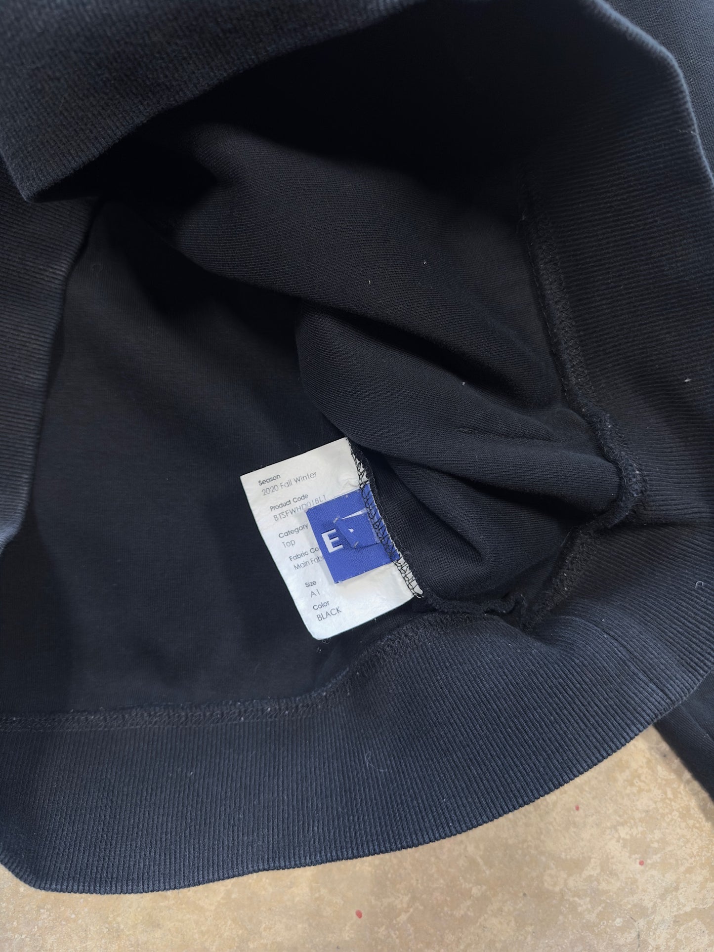 (L) ADER ERROR Tape Black Hoodie
