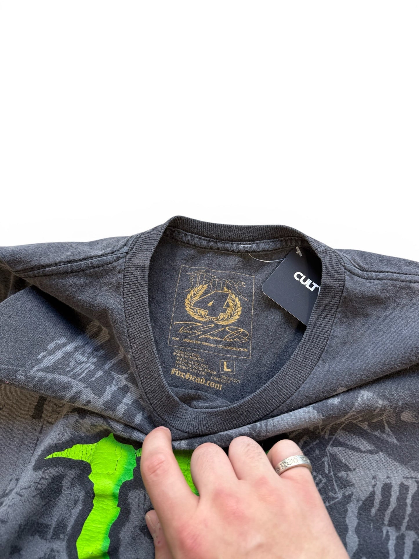 (L) Monster Energy x Fox Racing Cutoff T-Shirt