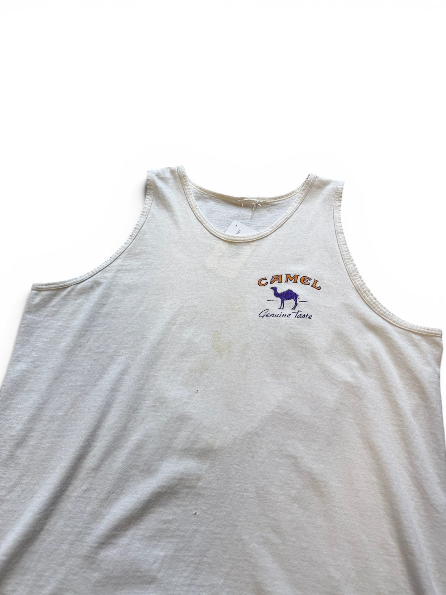 (L) Vintage 1995 Camel White Tank
