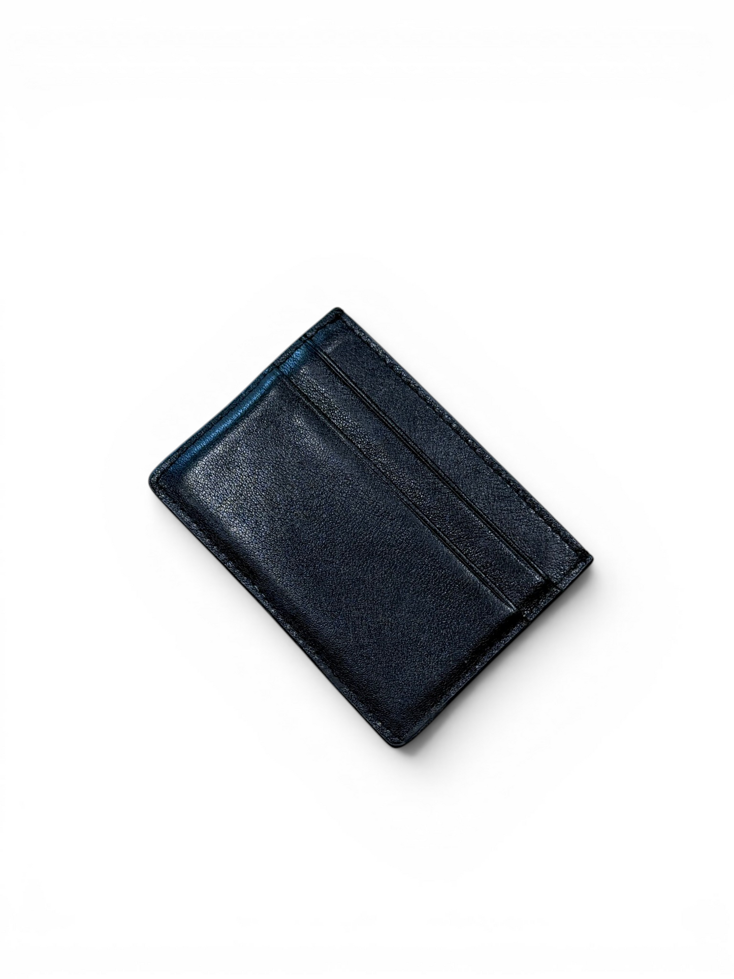 (OS) Balenciaga Black Leather Card Holder