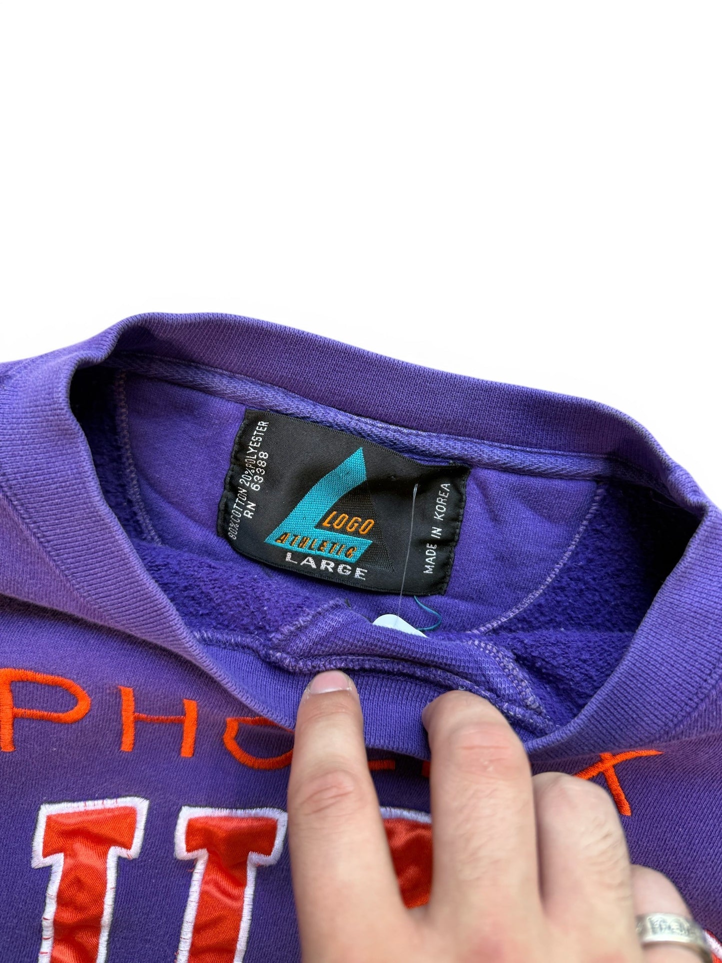 (L) Vintage 90s Pheonix Suns Logo Athletic Crewneck
