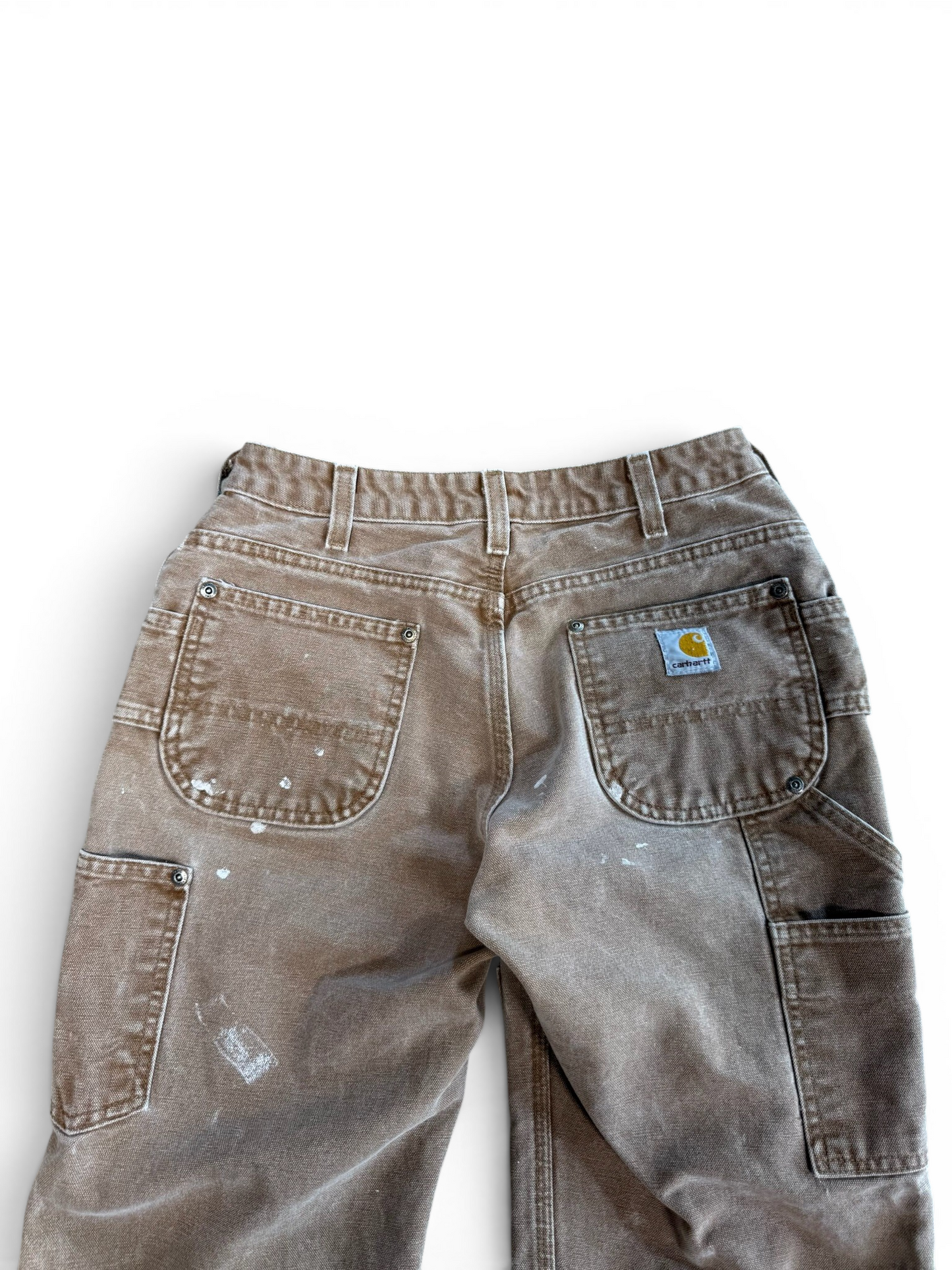 (28x26") Vintage Carhartt Painters Tan Double Knees