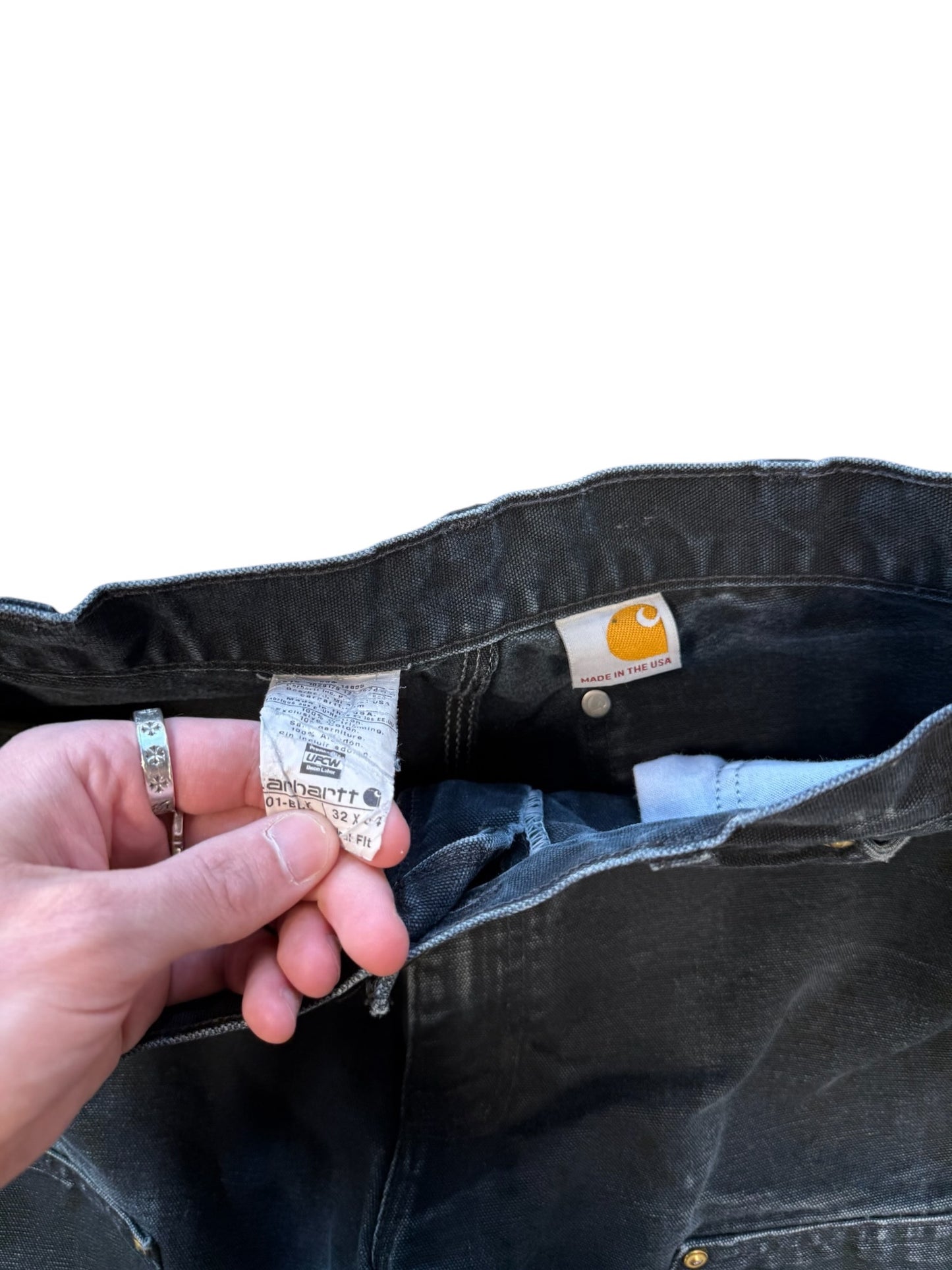 (32x32) 90s Carhartt Double Knees Black