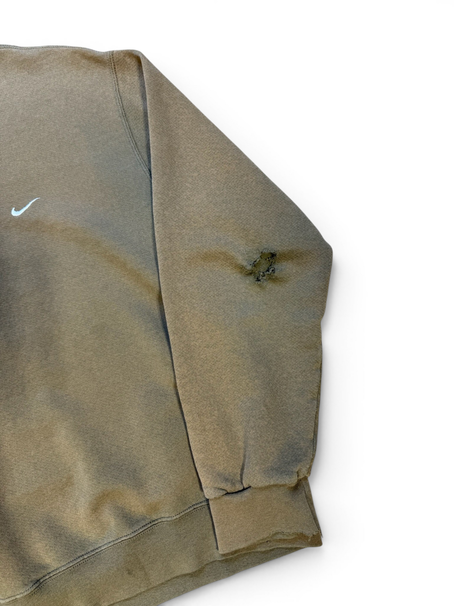 (M) Vintage Nike Faded Olive Crewneck