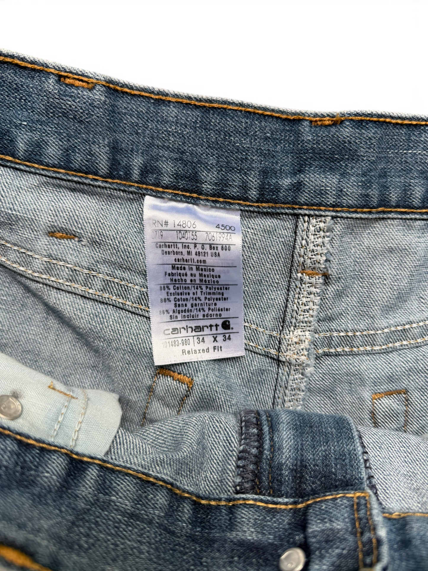 (34x34) Vintage Carhartt Distressed Work Jeans
