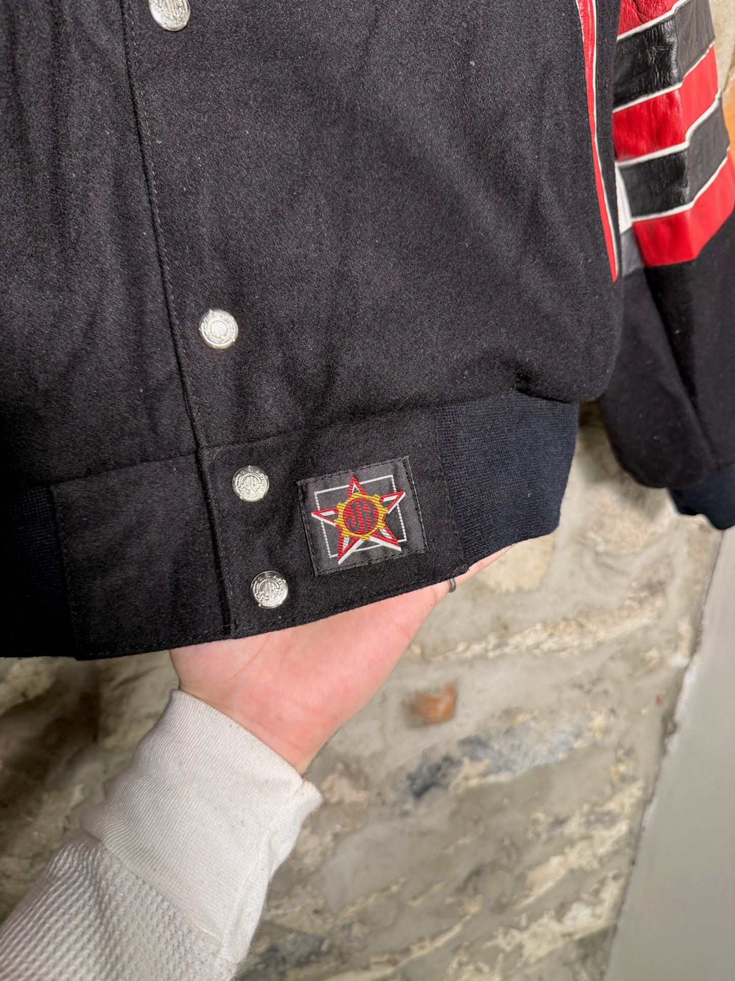 1990s Budweiser Jeff Hamilton NASCAR Racing Jacket Sz L