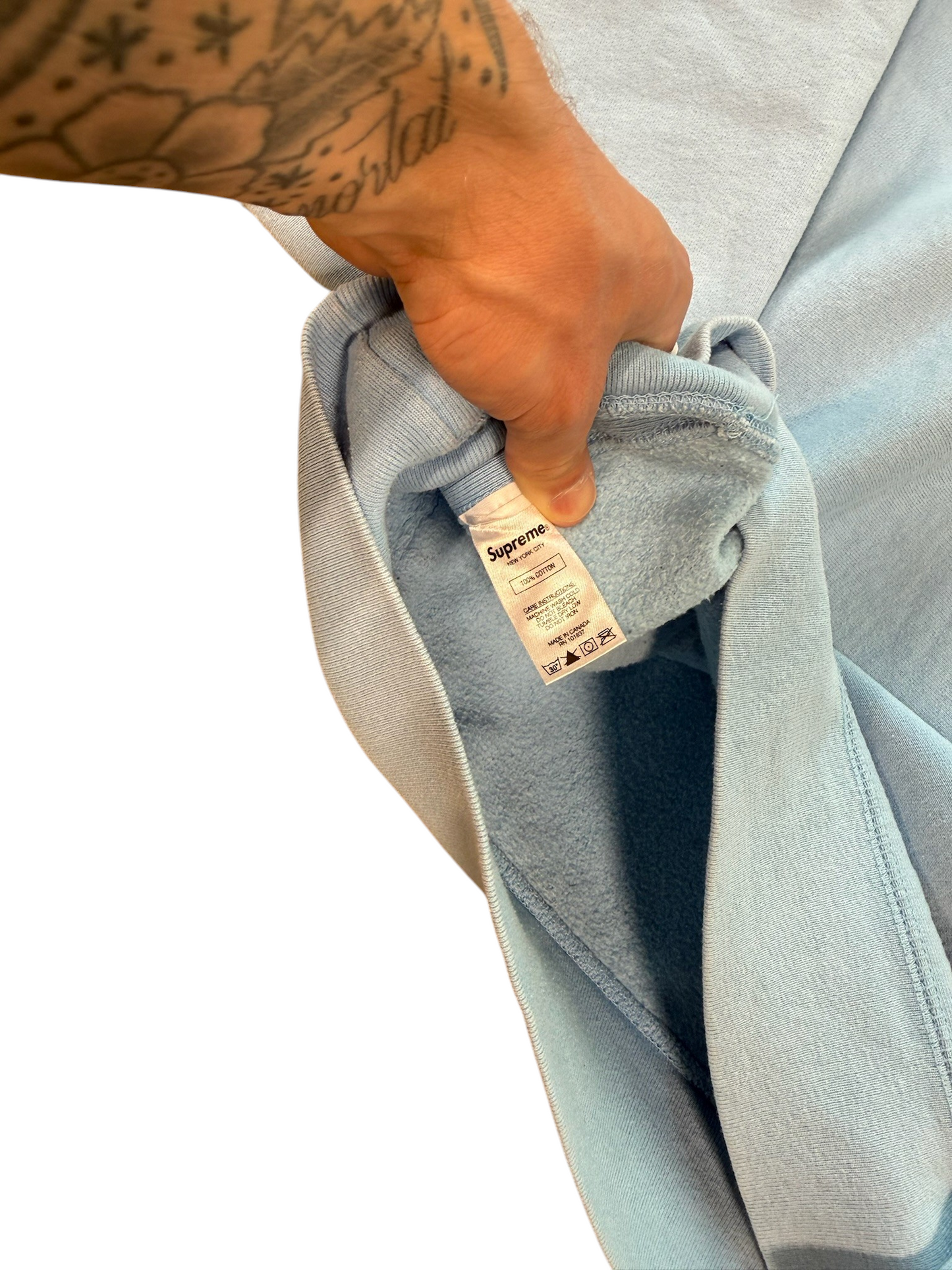 (M) Supreme Baby Blue Box Logo Hoodie