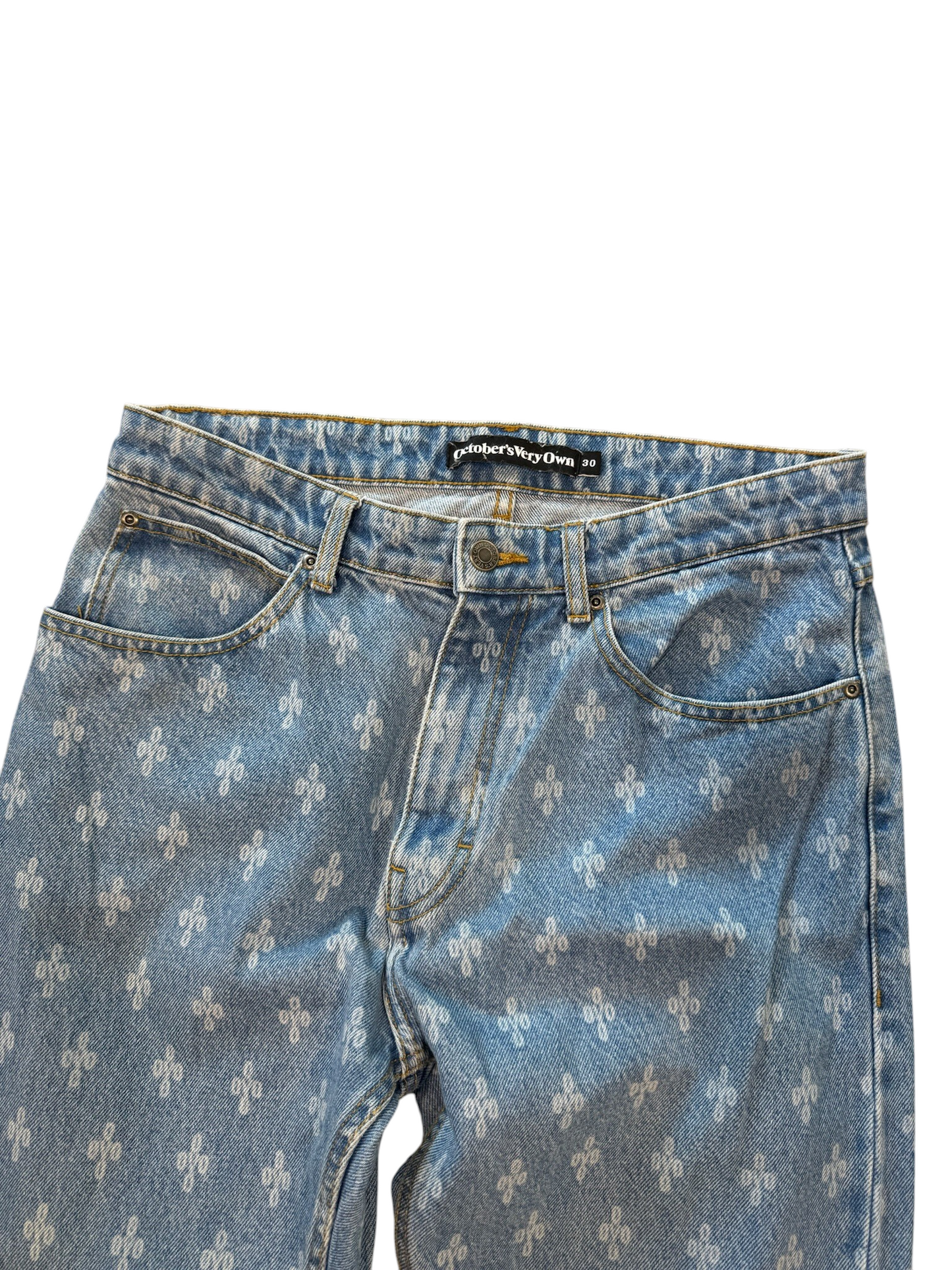 (30W) OVO Classic Monogram Jeans Blue