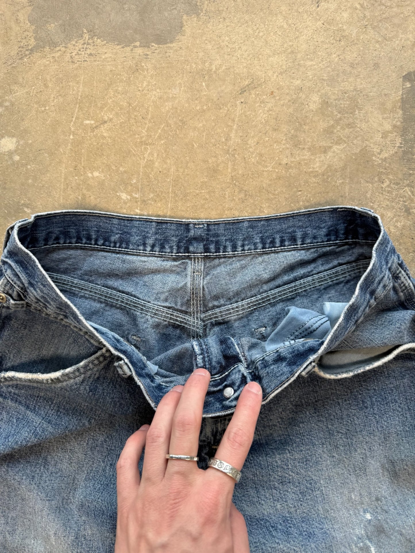 (32 Waist) 90s Wrangler Washed Carpenter Jeans