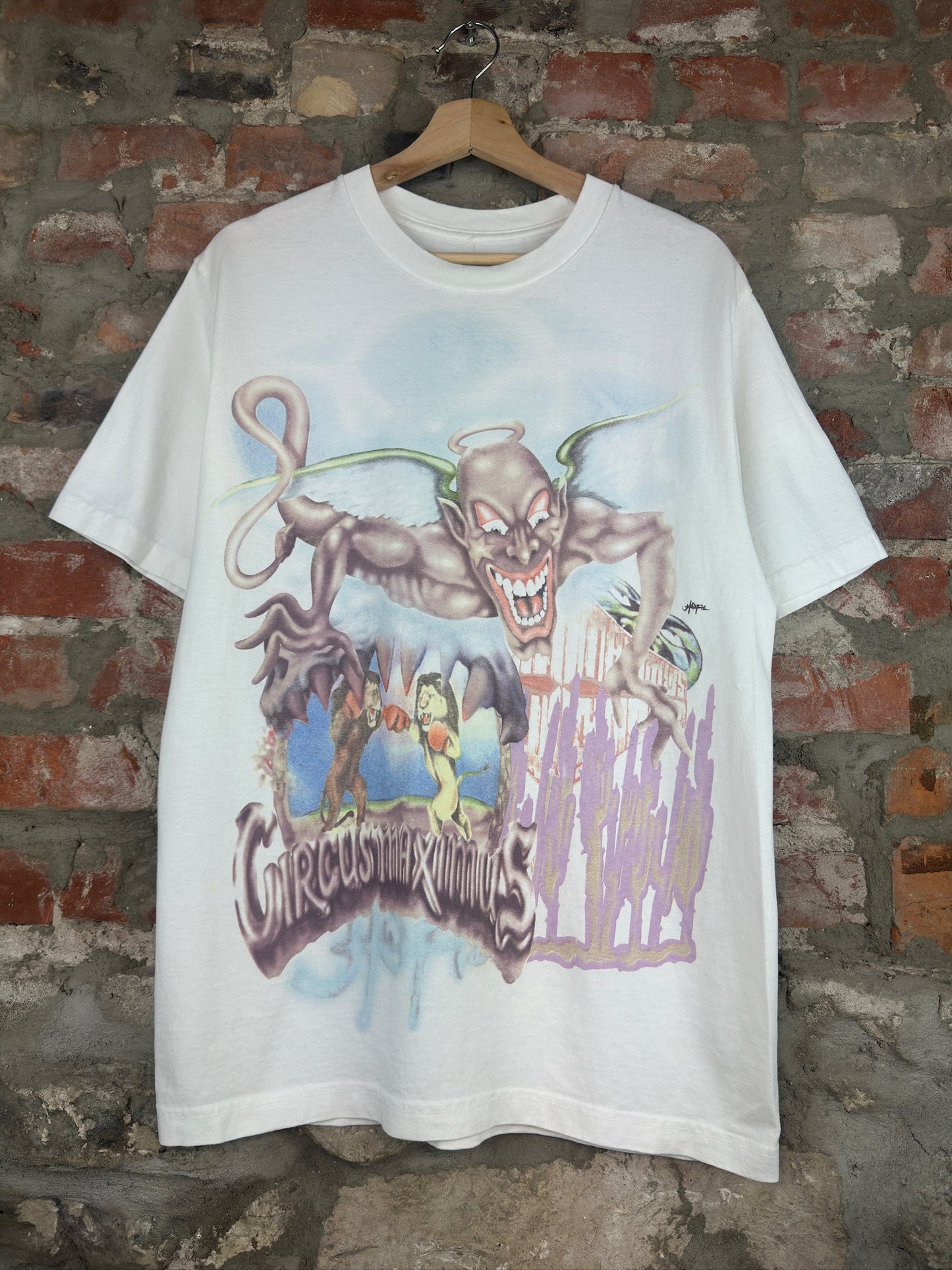Travis Scott x Circus Maximus Gremlin White Tee Sz M