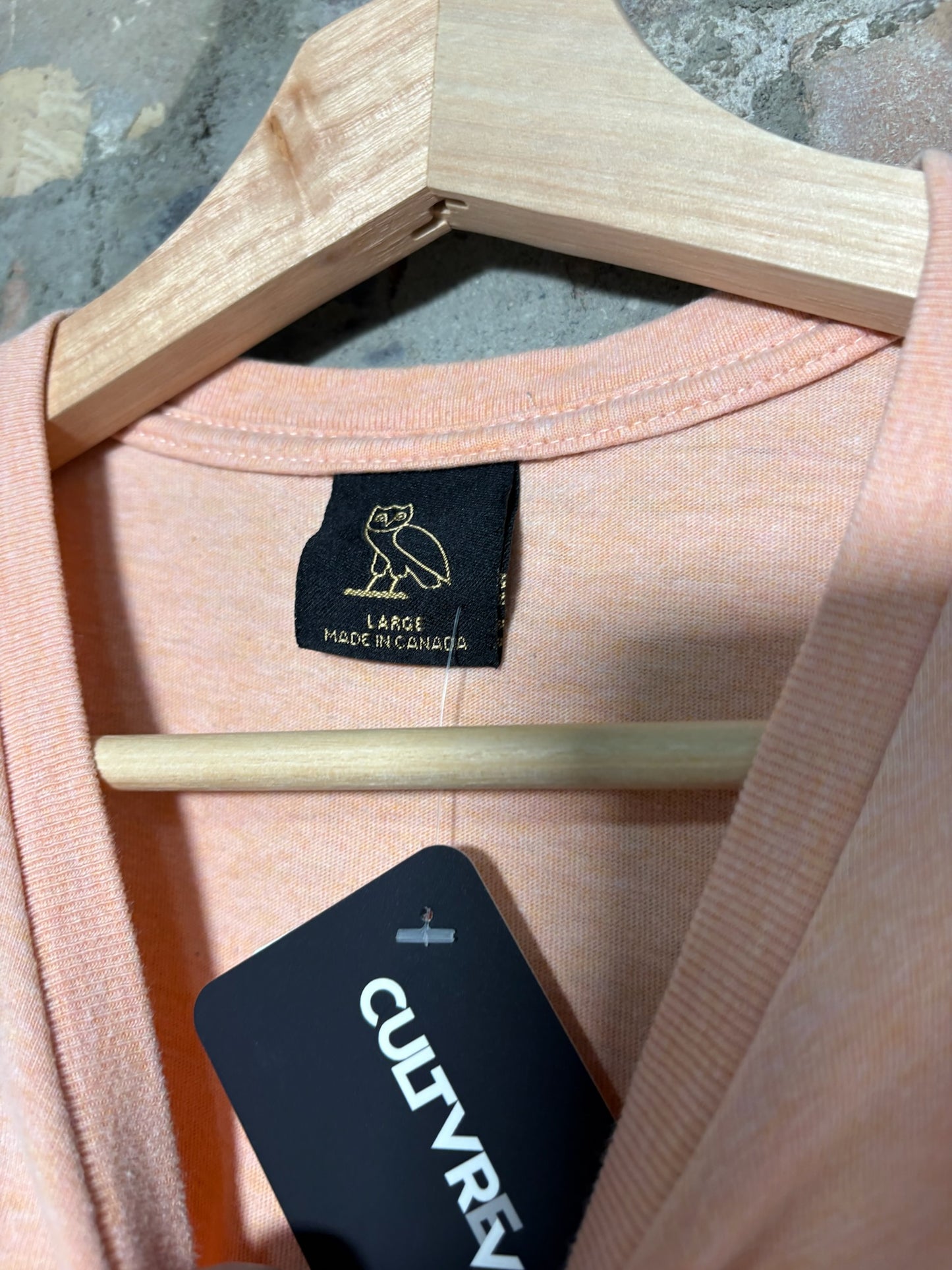 OVO Basic Peach Tee Sz L
