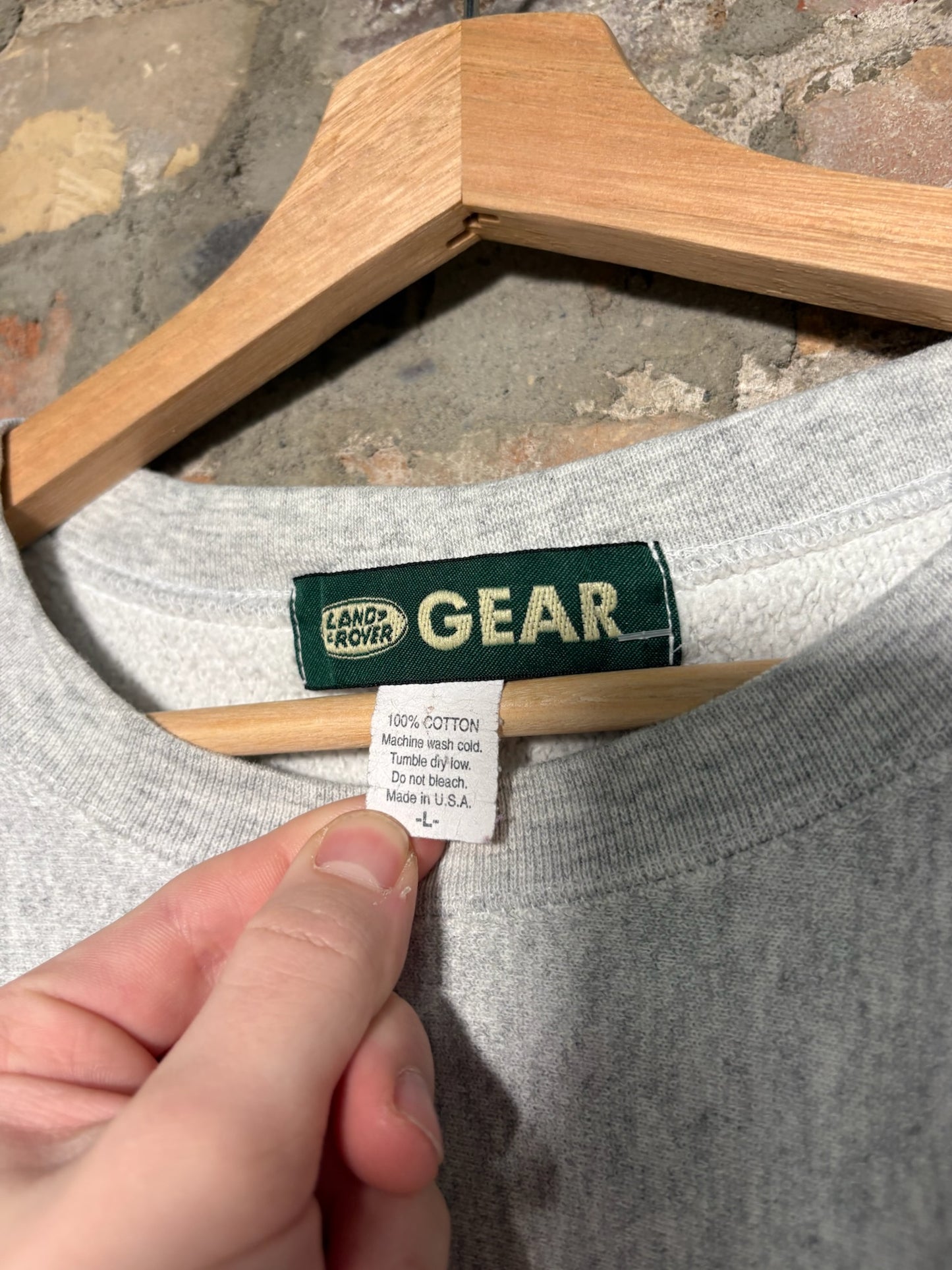 1998 Land Rover Grey Crewneck Sz L