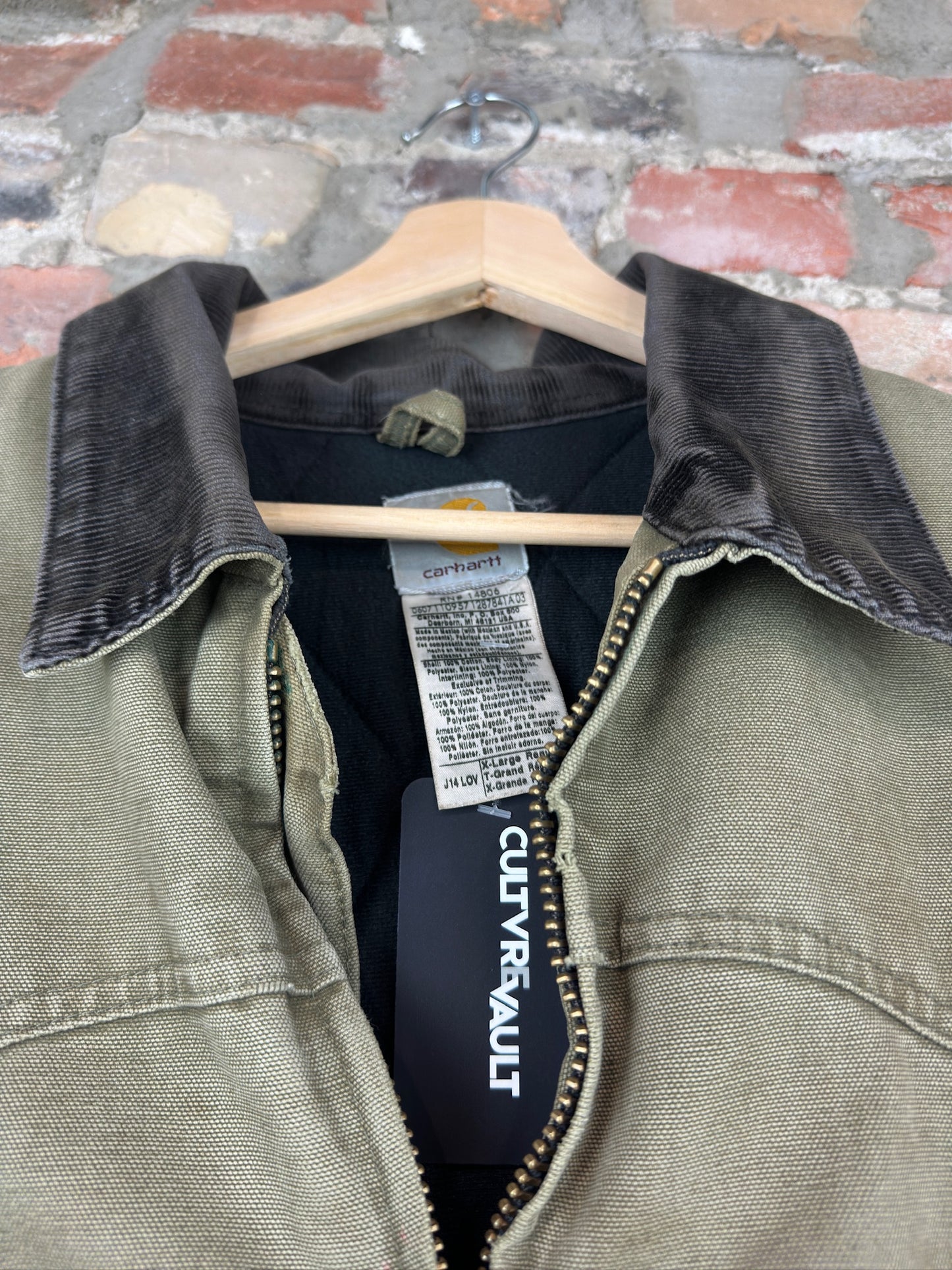 90s Carhartt Thrased Sante Fe Type Jacket Sz XL
