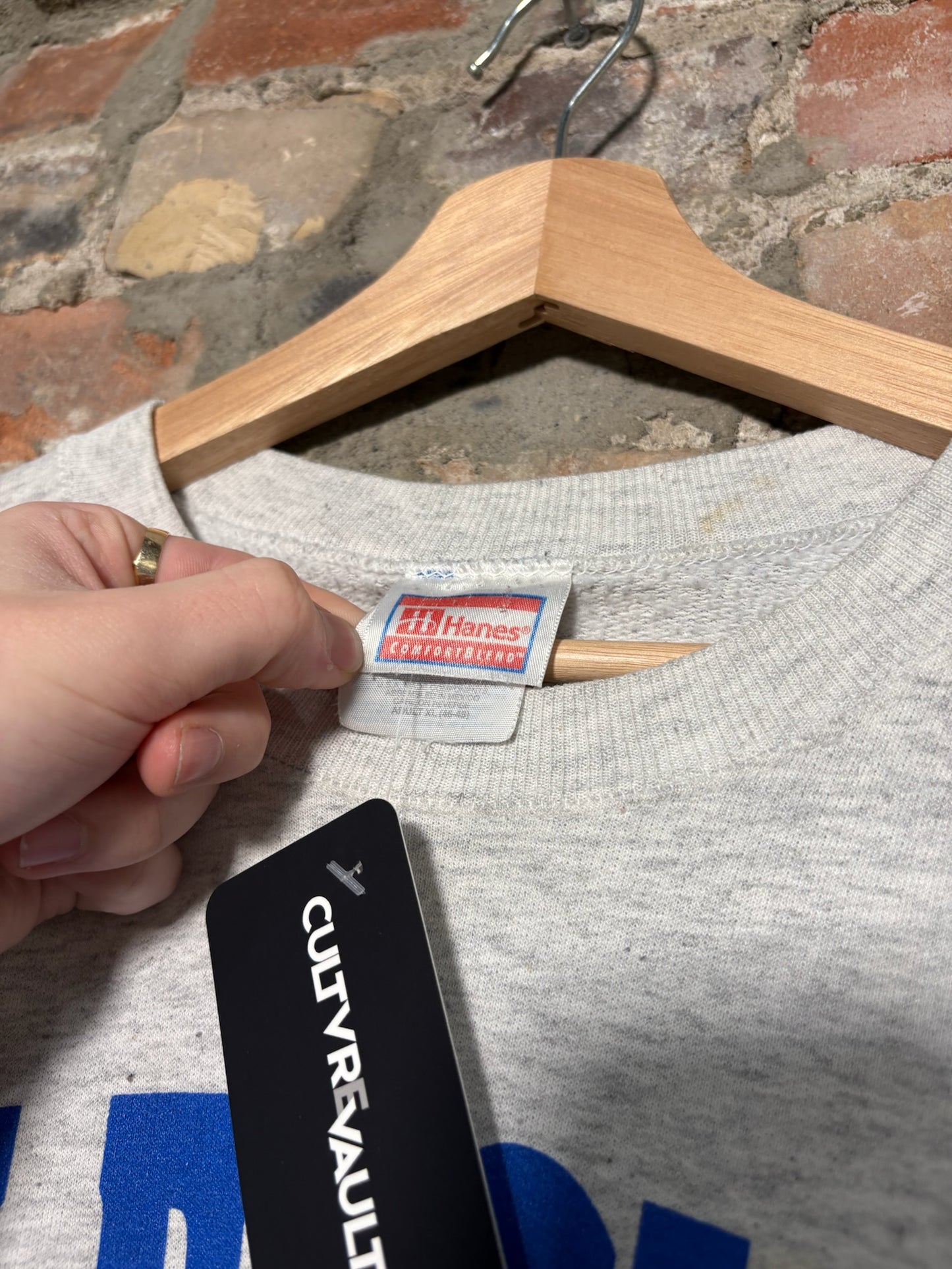 1997 New England Patriots Crewnck Grey Sz XL