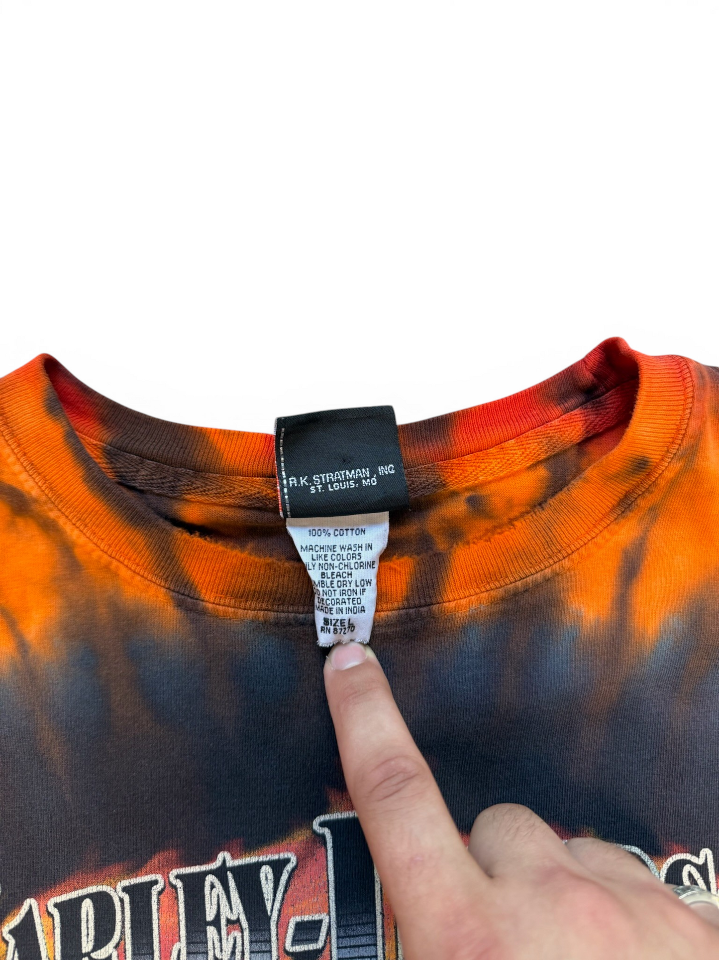 (L) Vintage Y2K Harley Davidson Tie-Dye Long Sleeve