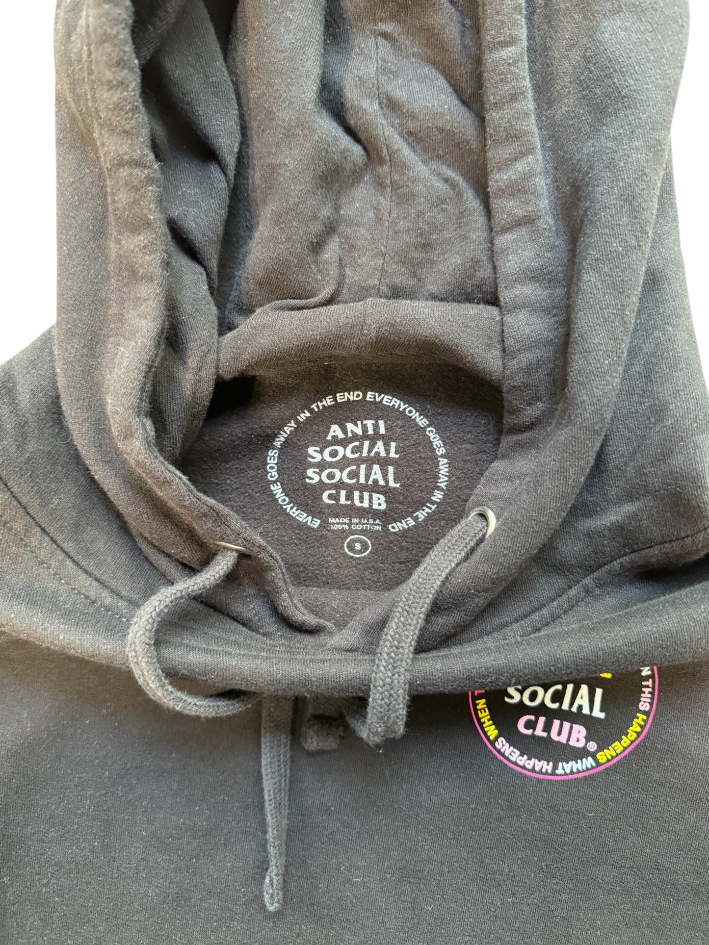 (S) Anti Social Social Club What Happens Hoodie